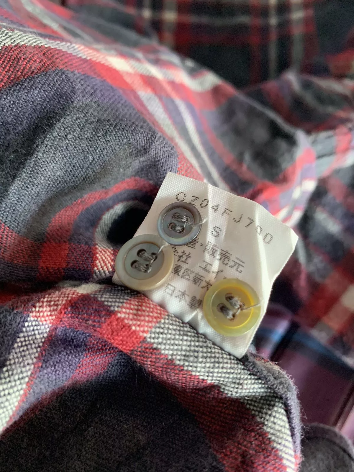 CABANE de ZUCCa Shirts Button Ups CABANE de ZUCCa × Issey Miyake × Zucca Cabane De Zucca Flannel Shirt Red