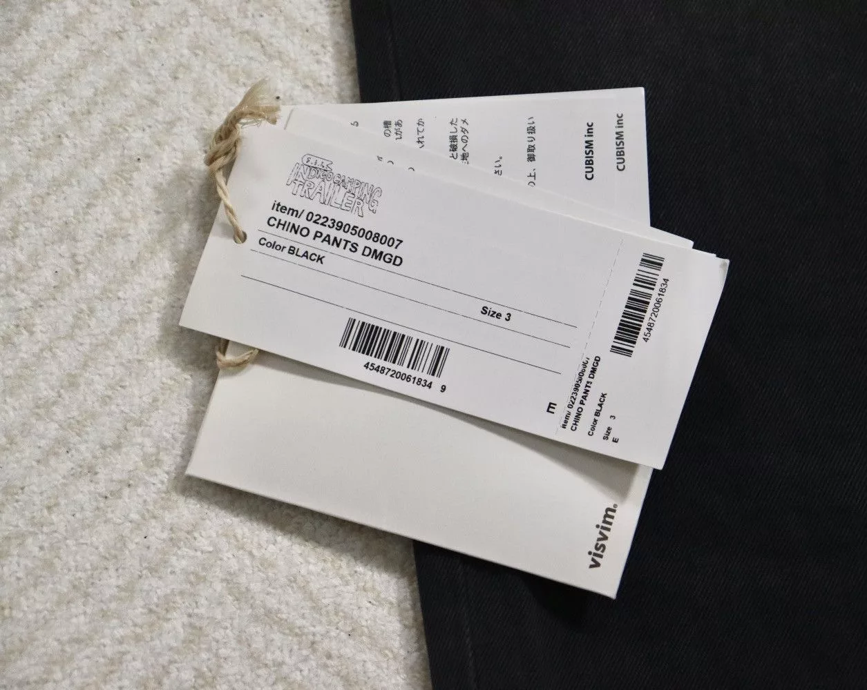 Visvim Casual Pants Visvim ICT 23aw Chino Pants Dmgd Black