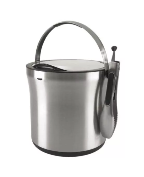 Steel Ice Bucket & Tong Set