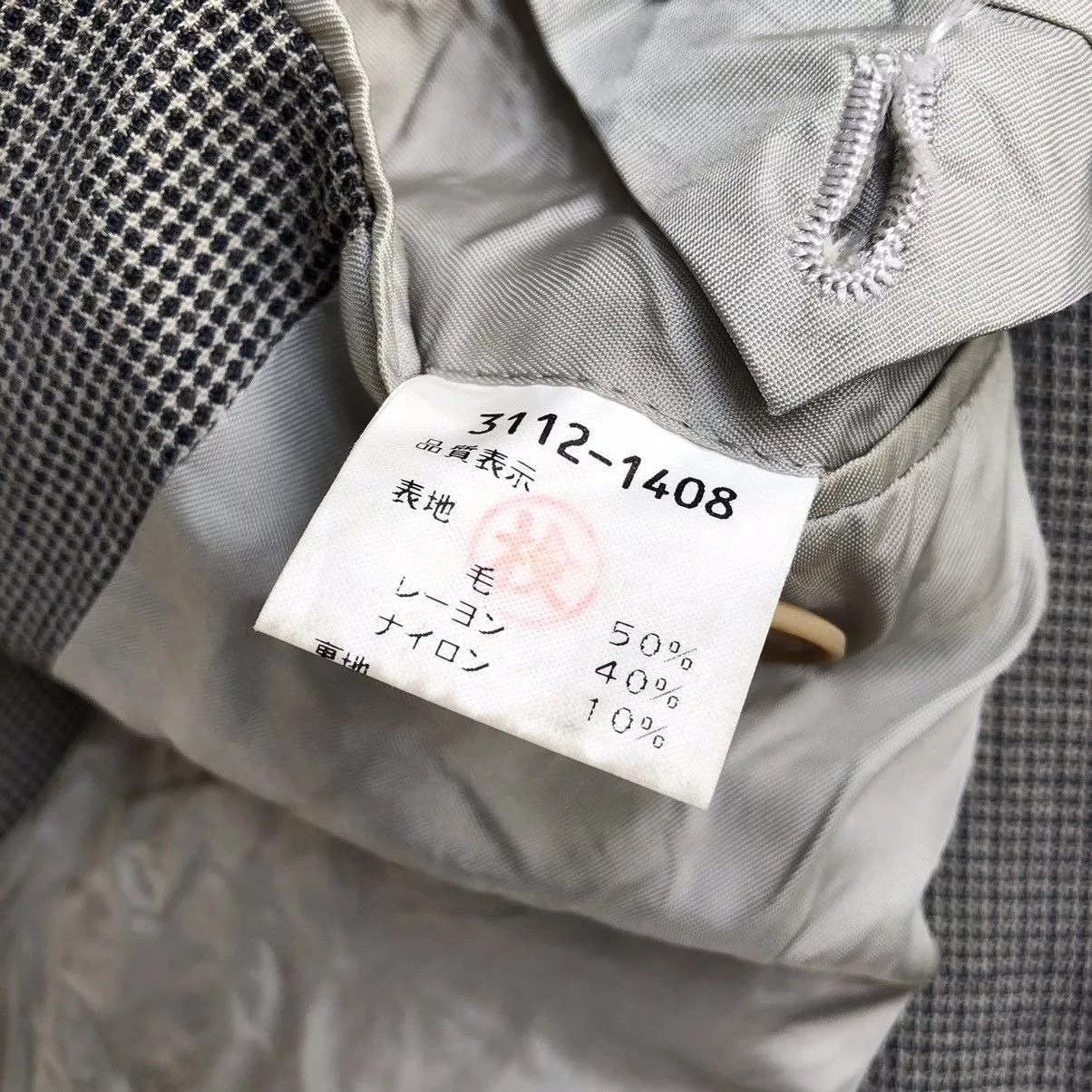 Kenzo Blazers KENZO Plaid Design Blazer Gray