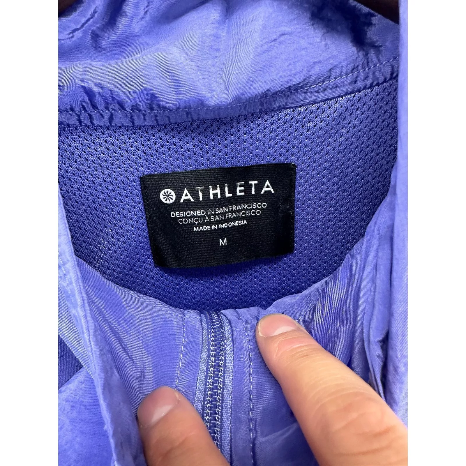 Athleta Jackets Athleta Arrival Jacket Cropped Zip Up Athleisure Womens M Purple