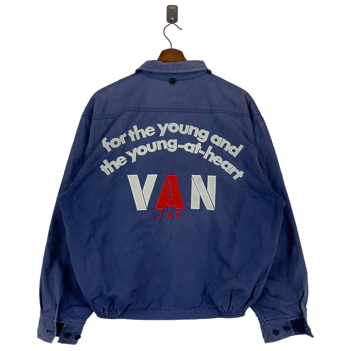 Designer Bombers Designer × Japanese Brand 🔥🔥VINTAGE VAN JAC BOMBER ZIPPER JACKET Blue