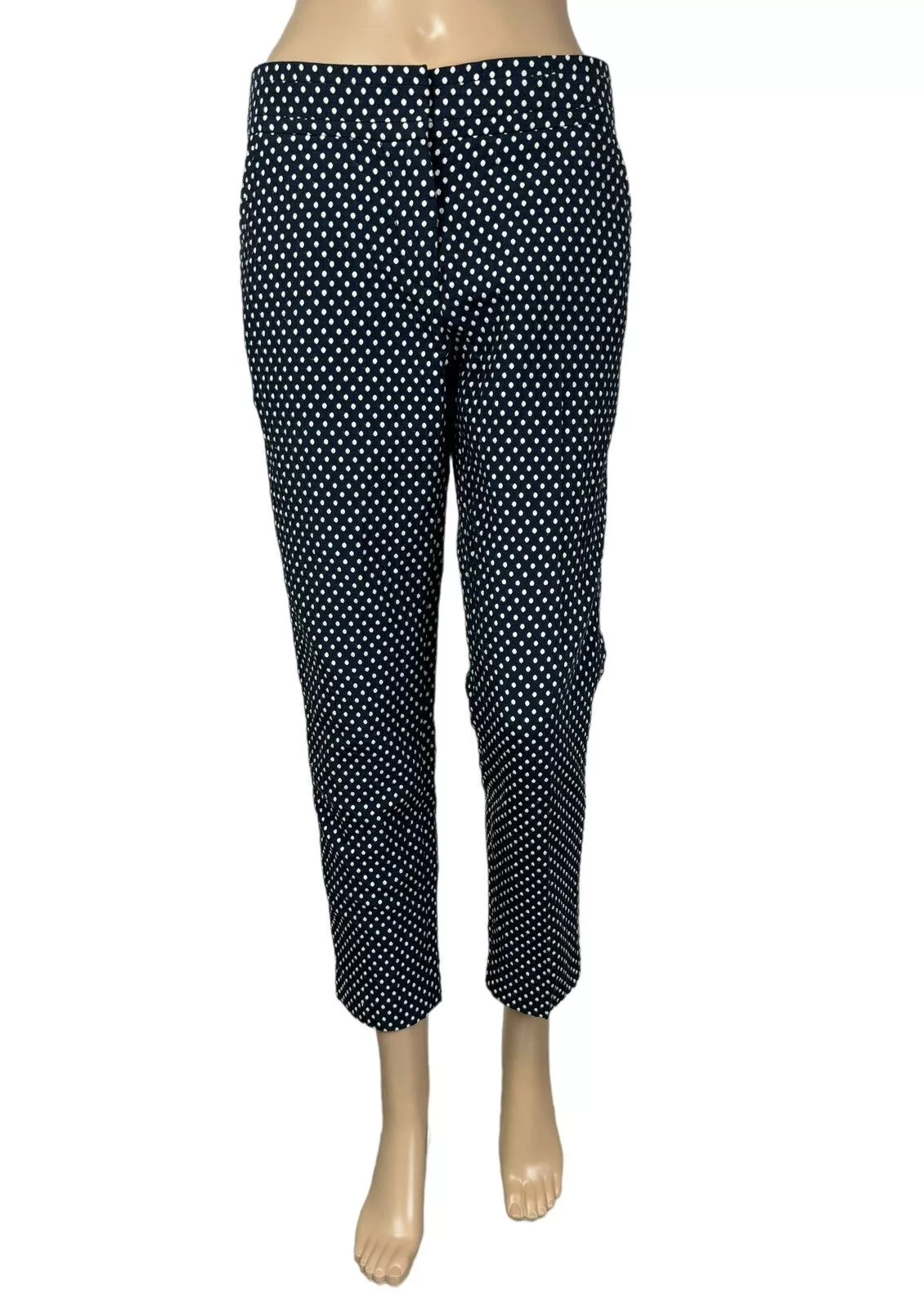 Tory Burch Pants Tory Burch Polka Dot Chino Pants size 6 Blue