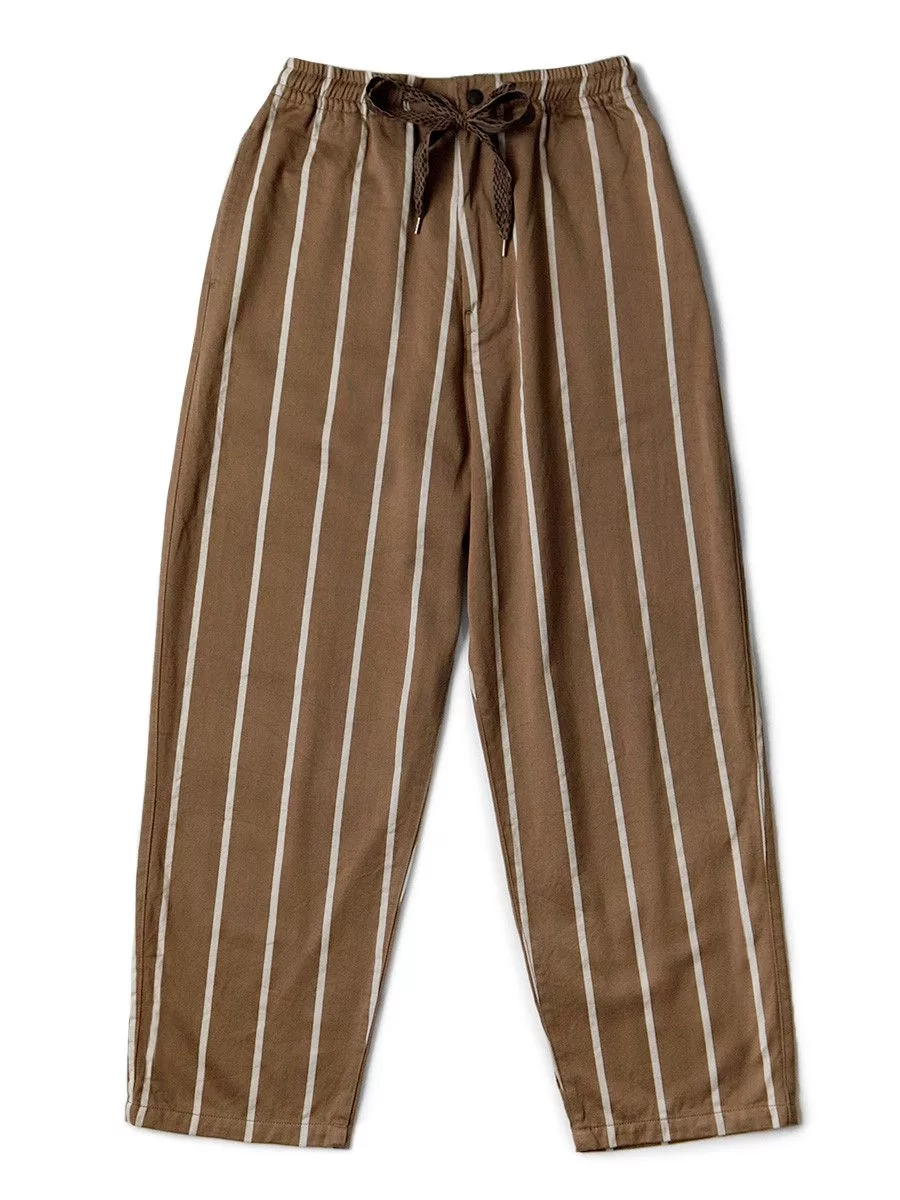 Kapital Casual Pants Kapital Brushed back Phillies stripe easy pants Brown