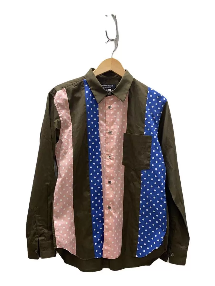 Comme des Garcons Shirts Button Ups Comme des Garcons × Comme des Garcons Homme Deux Patchwork Striped Button Shirt Brown