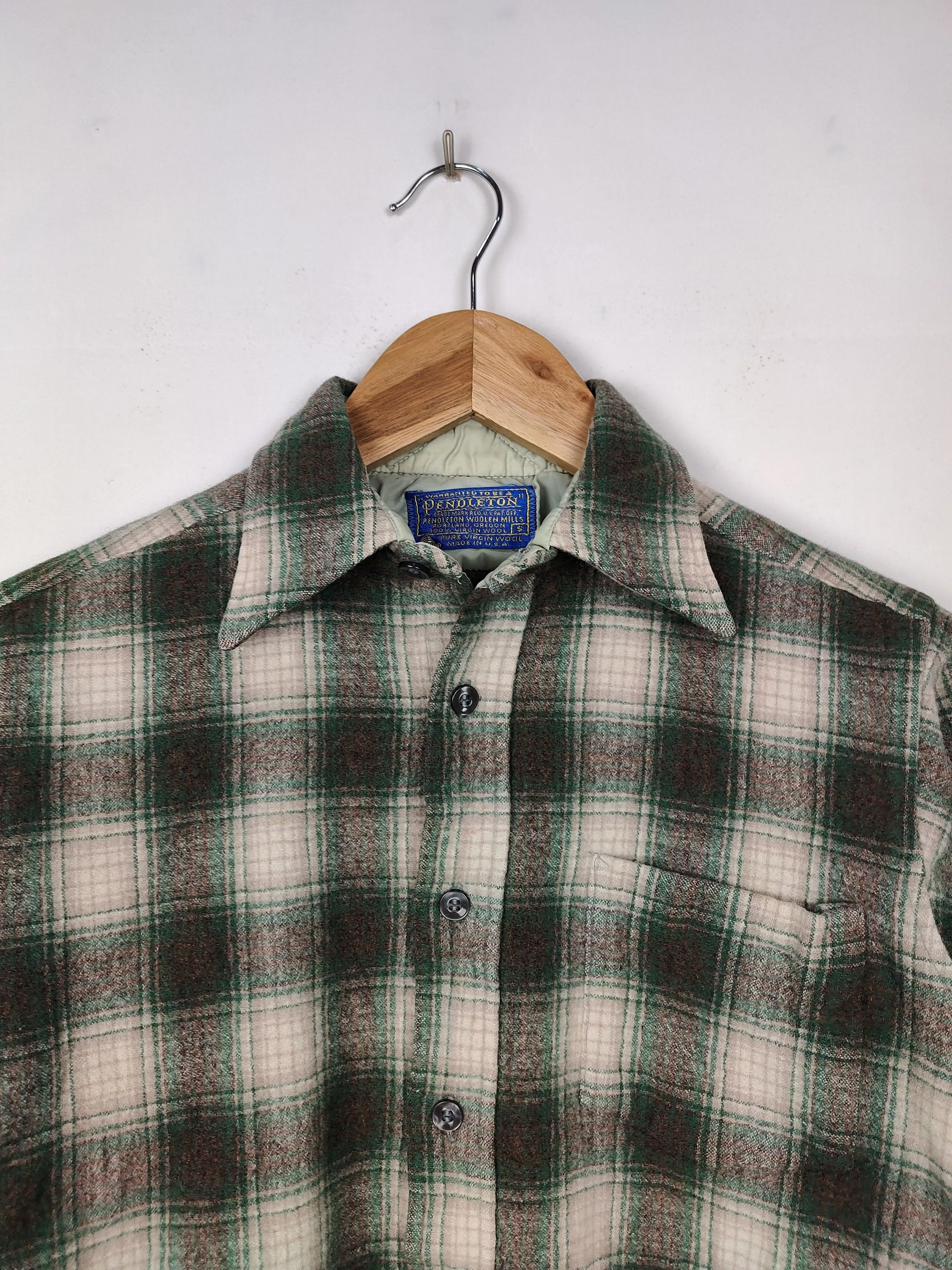 Pendleton Shirts Button Ups Pendleton × Vintage Vintage Pendleton Wool Flannel Shirt Green