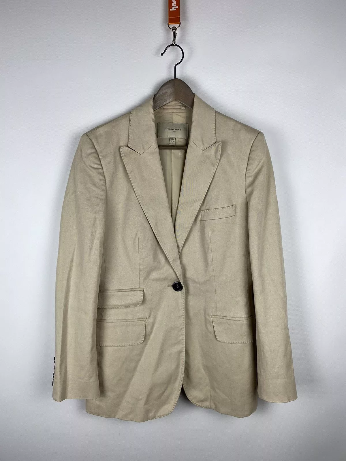 Burberry Blazers Burberry Women's One Button Cotton Beige Blazer Luxury