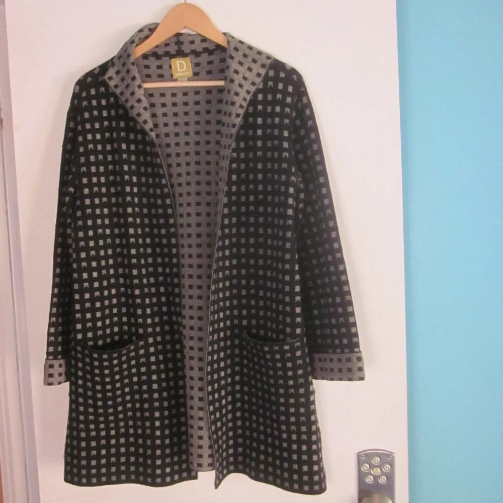 Eileen Fisher Sweaters Eileen Fisher Damask Knitwear Cardigan Sweater Size M Black