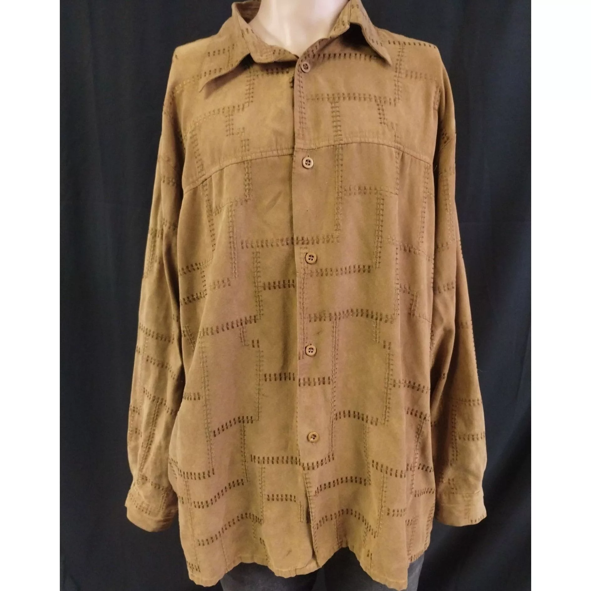 Other Shirts Button Ups Other Printo Collection by Phita Men's Tan Shirt/Button Up SzXL SK Brown