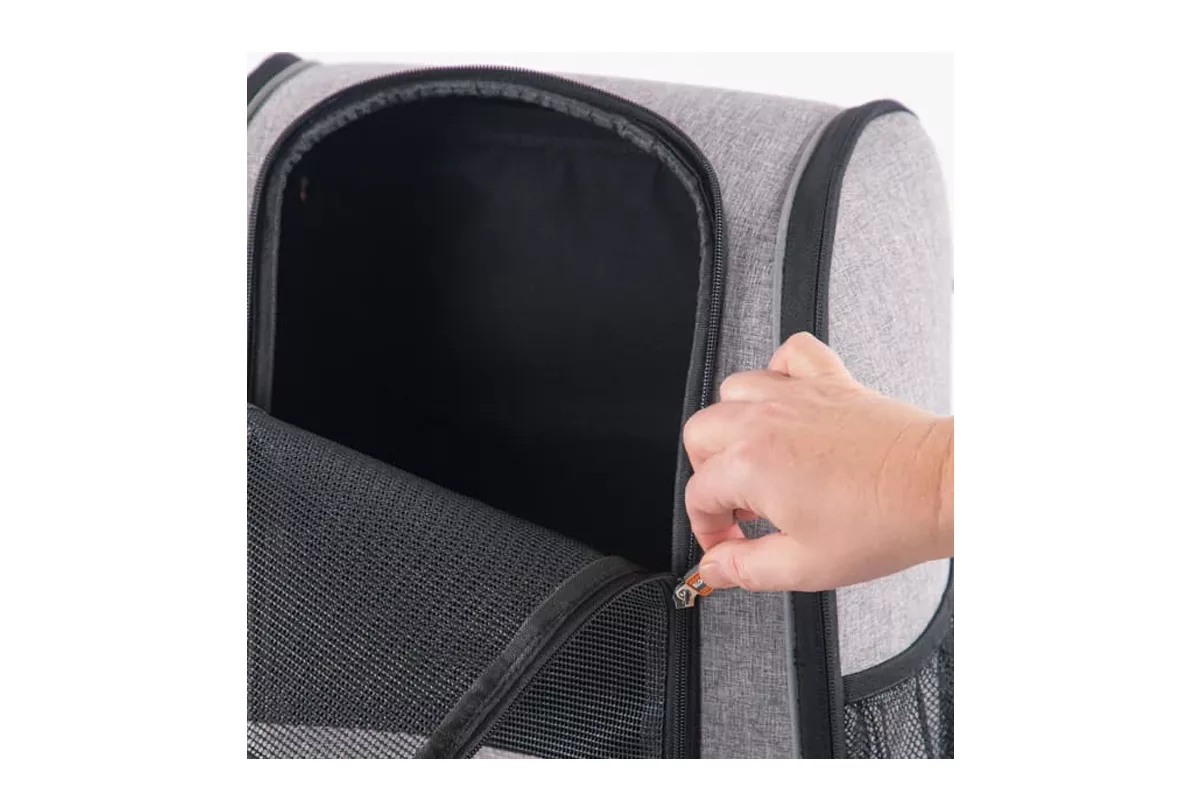 K&H Pet Bike Backpack Open zipper