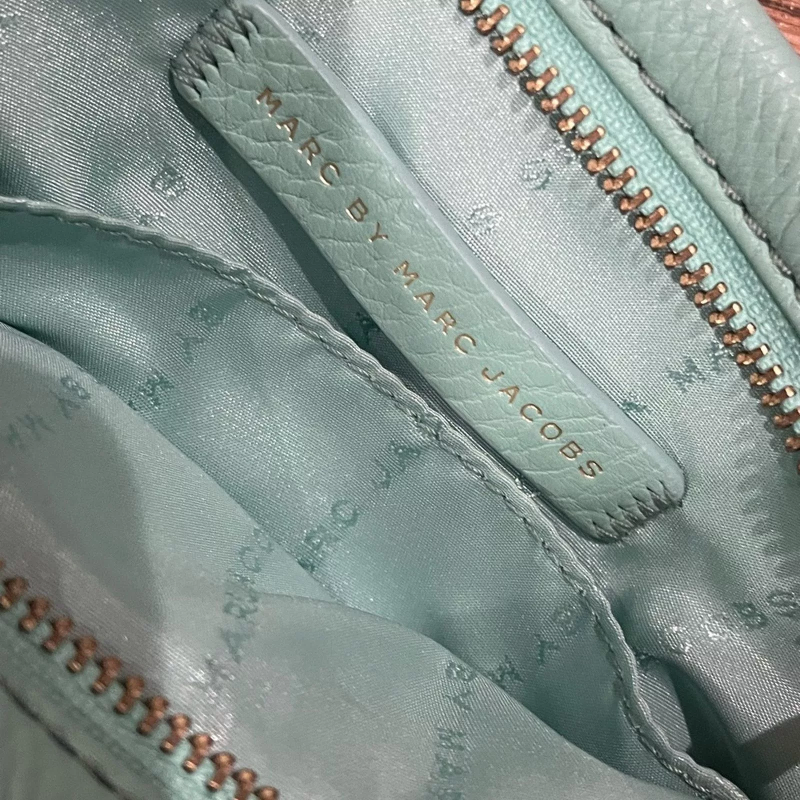 Marc Jacobs Shoulder Bags MARC JACOBS Mint Leather Classic Q Percy Crossbody Bag Green