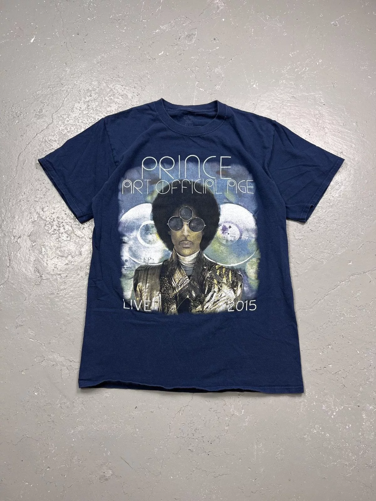 Prince Short Sleeve T Shirts Prince Art Official Age 2015 Tour Shirt Size Medium Blue