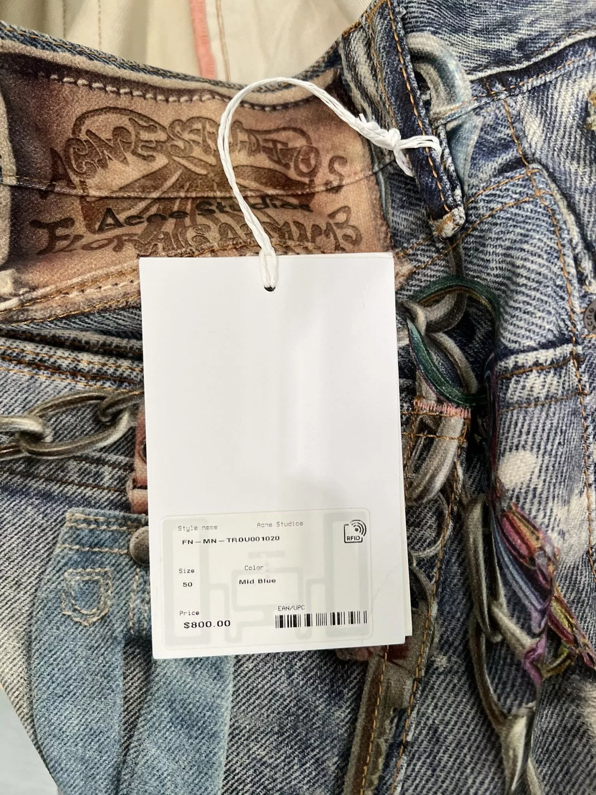 Acne Studios Denim Acne studios trompe l’oeil pants trouser baggy Blue