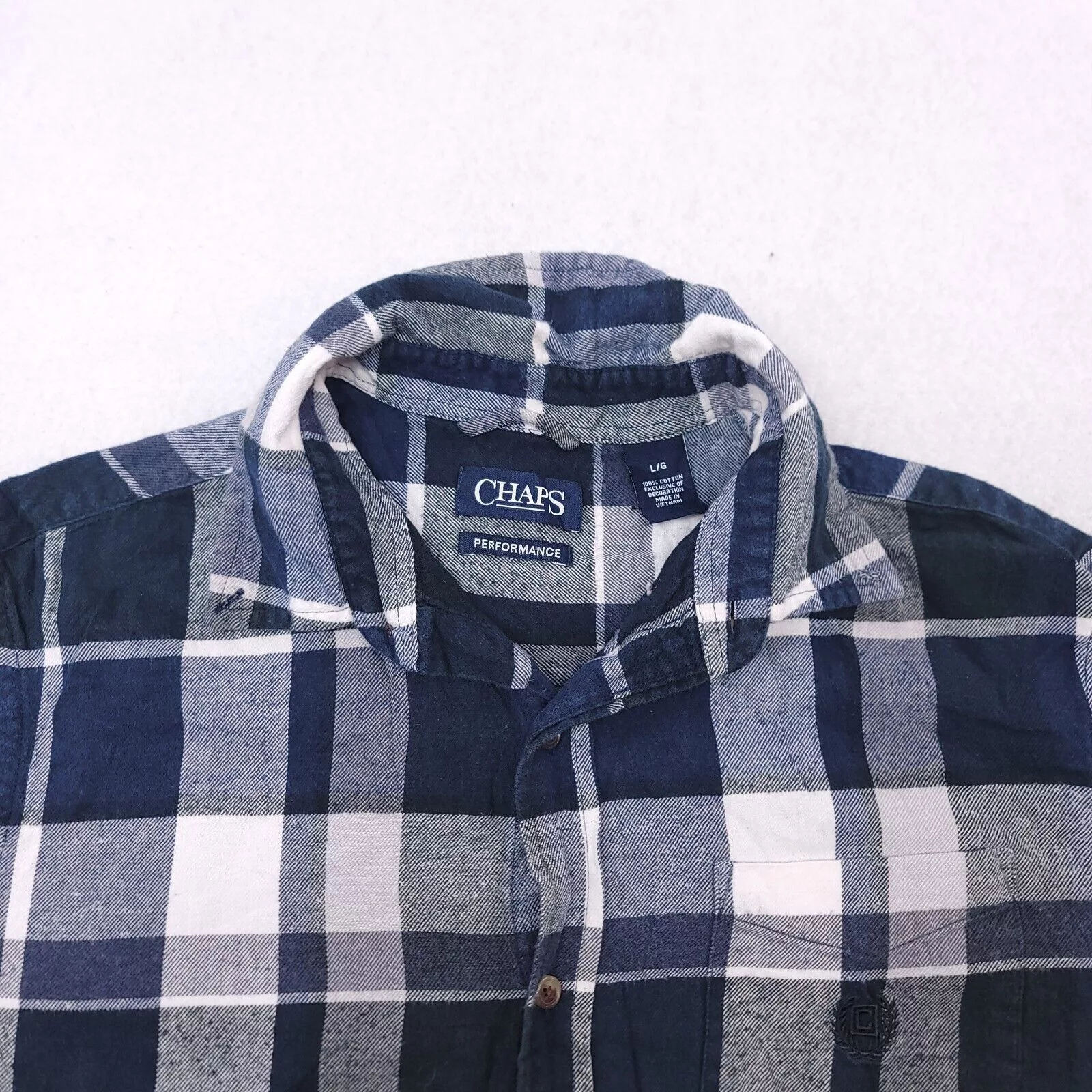 Chaps Shirts Button Ups Chaps Tartan Flannel Shirt Mens Size Large L Blue Green
