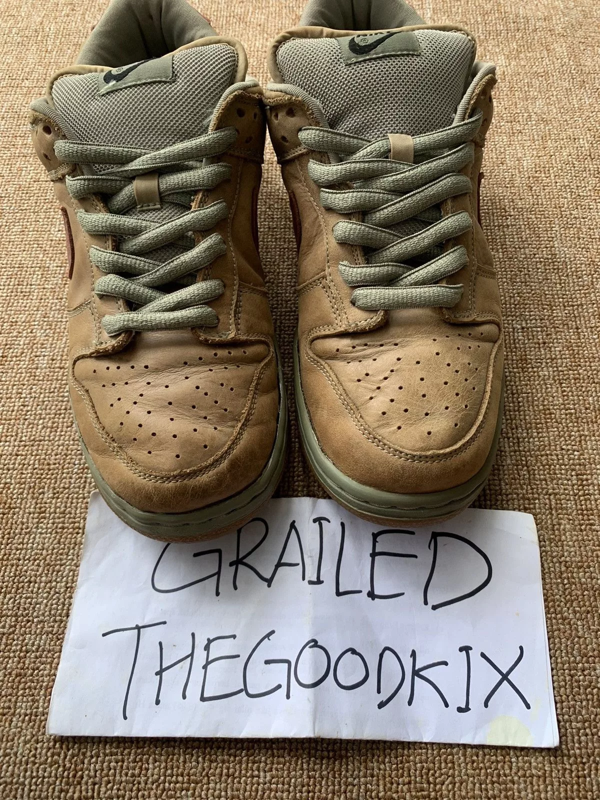 Nike Low Top Sneakers RARE! Nike Dunk Low Sb Grits Brown