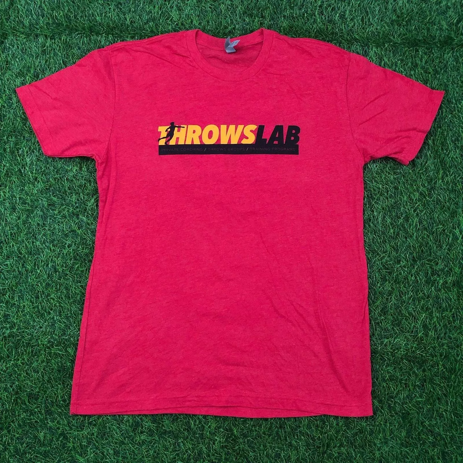 Next Level Short Sleeve T Shirts Next Level Men’s Red ‘Throws Lab Keep Calm And Throw Far’ Graphic Tee