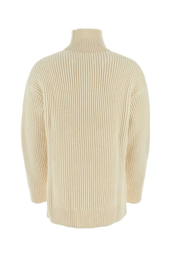 Jil Sander Sweaters Knitwear Jil Sander Ivory Wool Sweater Multi
