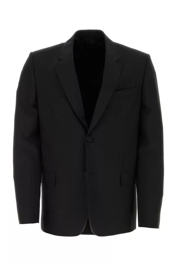Givenchy Vests Givenchy Black Stretch Wool Blend Blazer Multi