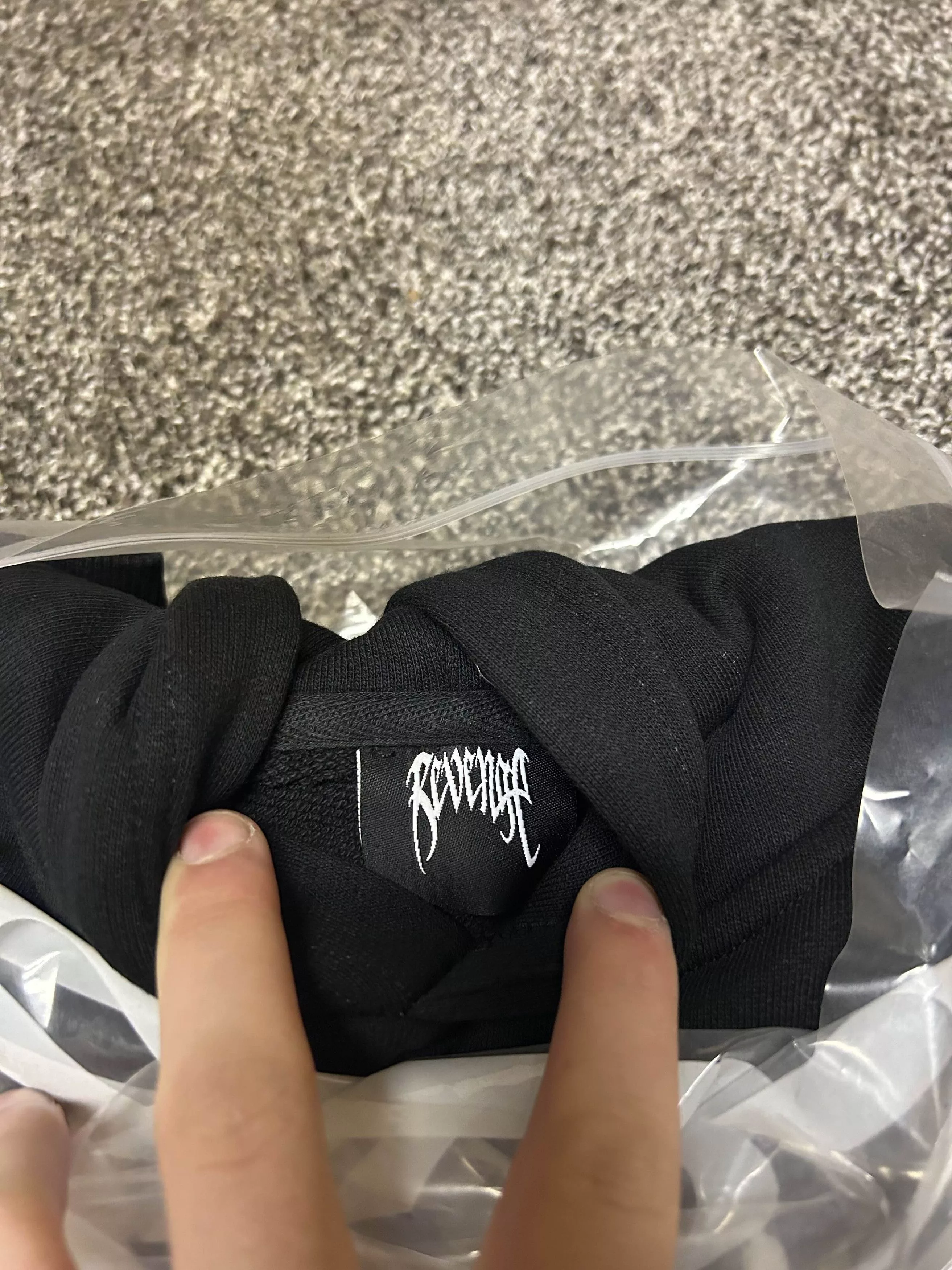 Revenge Sweatshirts Hoodies REVENGE CHANEL PATCH HOODIE Black