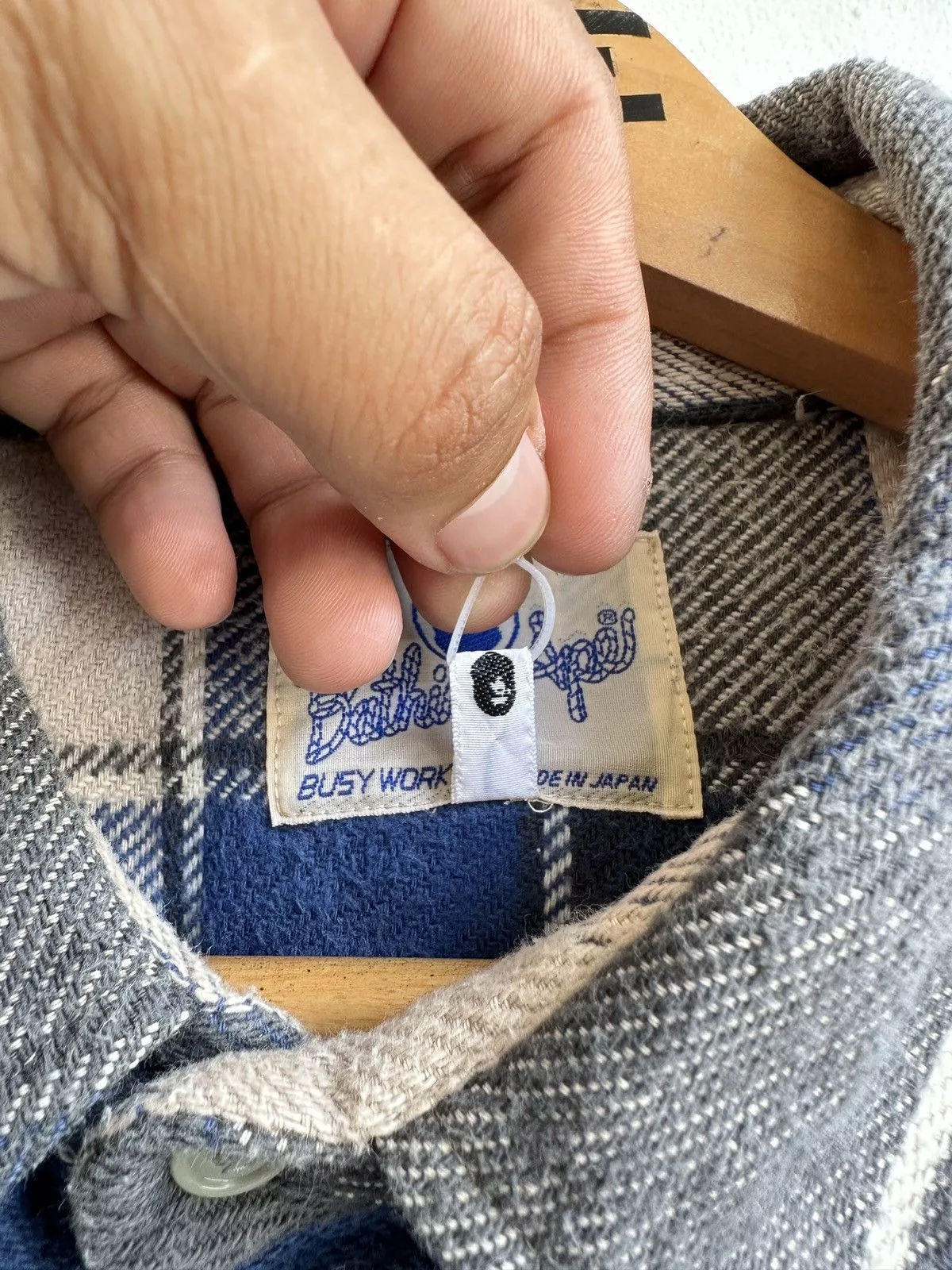 Bape Shirts Button Ups Bape Flannel Shirt Blue