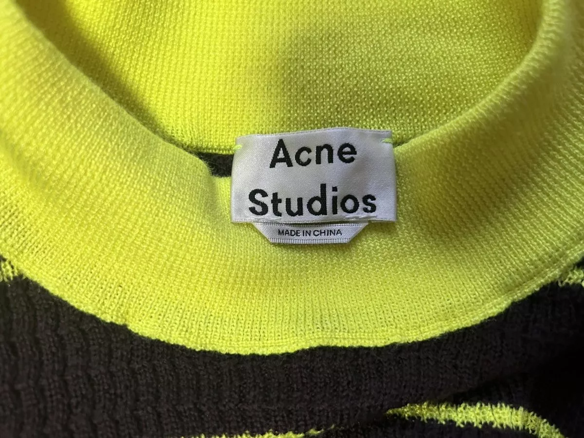 Acne Studios Sweaters Knitwear Acne Studios knitted wool striped yellow sweater knit NEW margiela marni