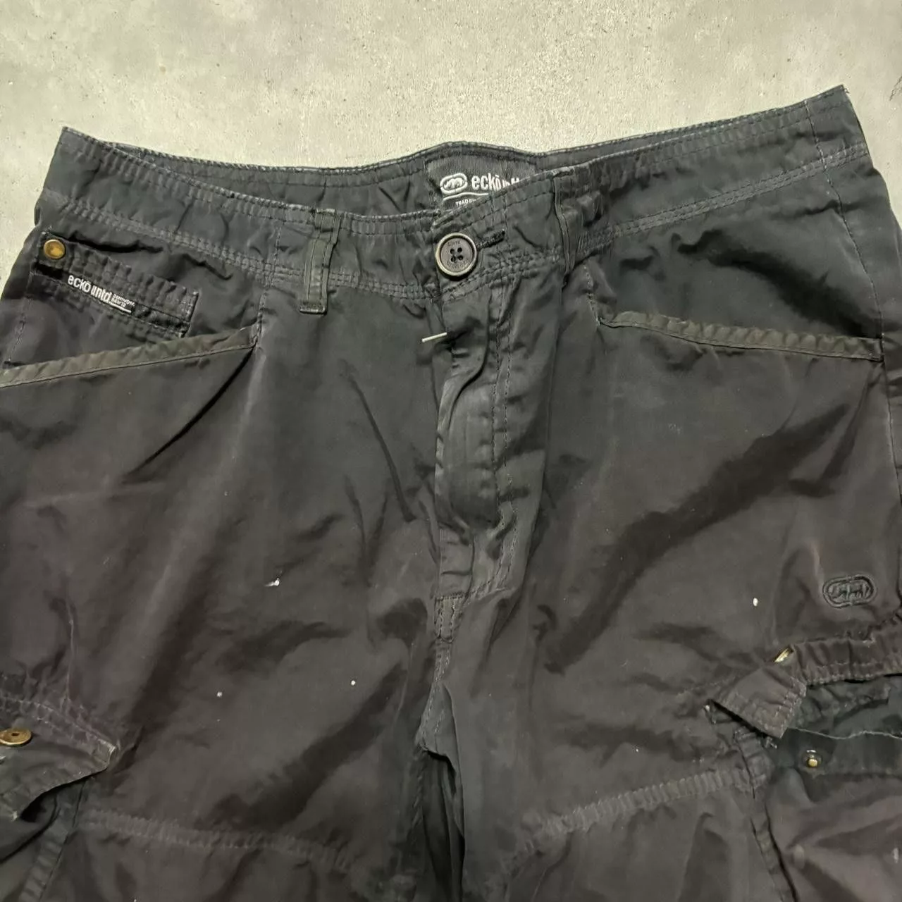 Ecko Unltd. Shorts Ecko Unltd. × Vintage Crazy Vintage Y2K/2000s Grunge Black Ecko Skater Cargo Shorts! Streetwear