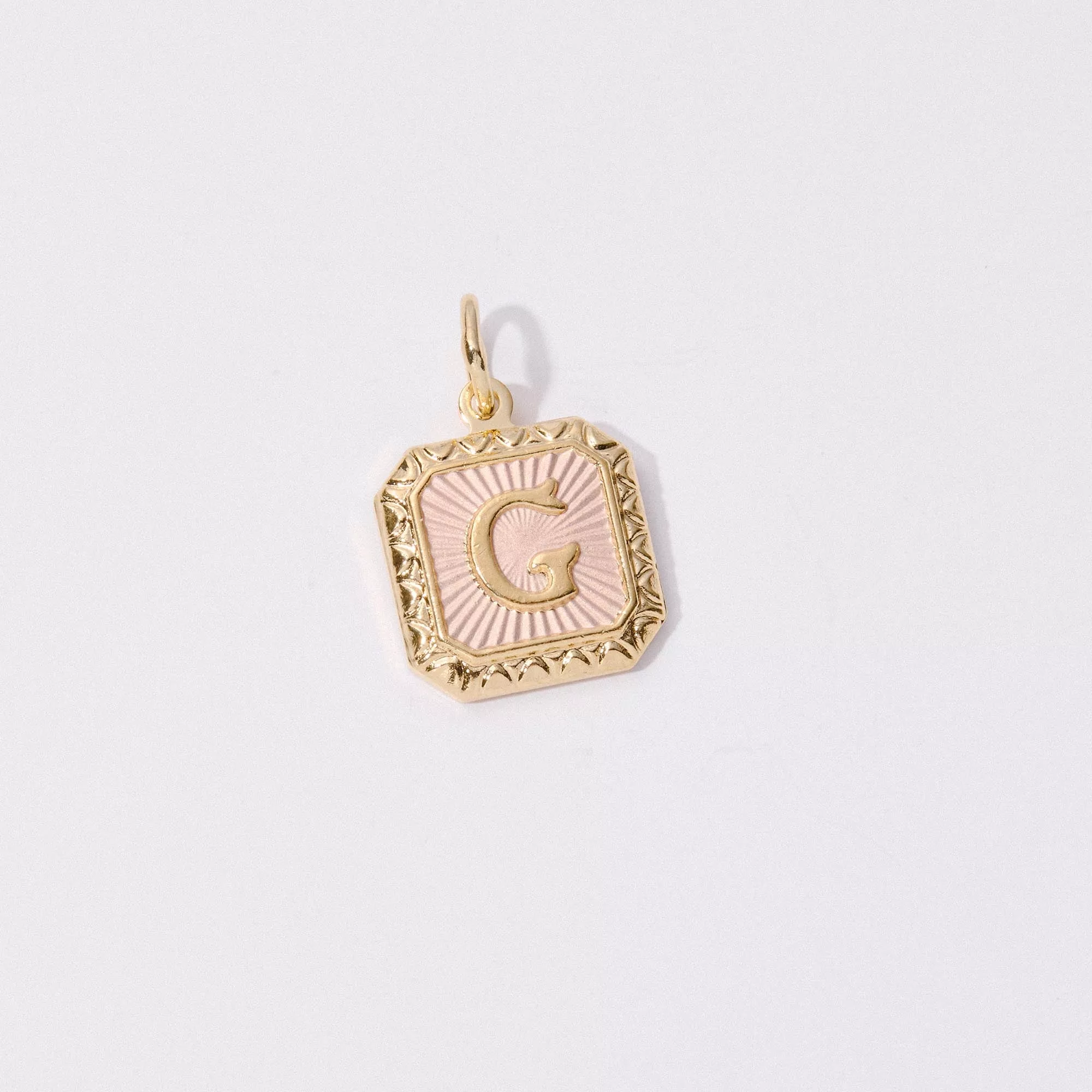 Two Tone Letter Charm