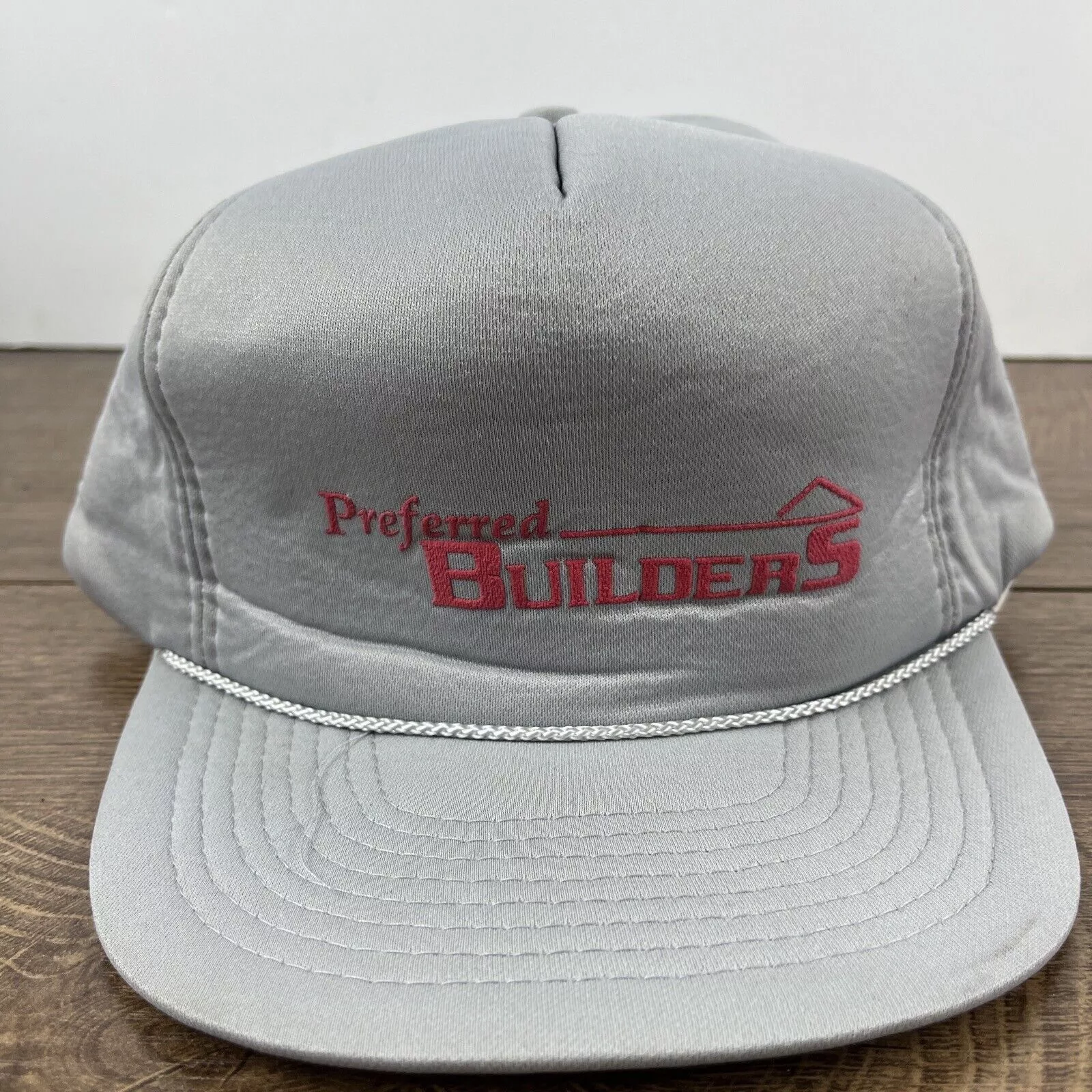 Other Hats Other Preferred Builders Hat Gray Snapback Hat Adjustable Adult Si
