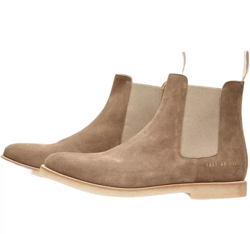 Common Projects Boots Common Projects Suede Chelsea Boots in Taupe sz 42 Brown