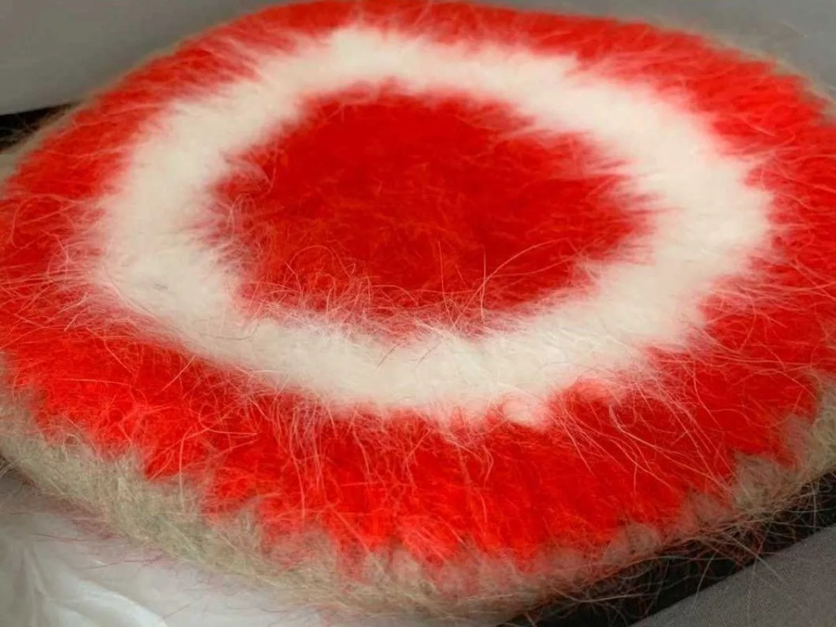 Gucci Hats GUCCI runway Angora Beret Orange