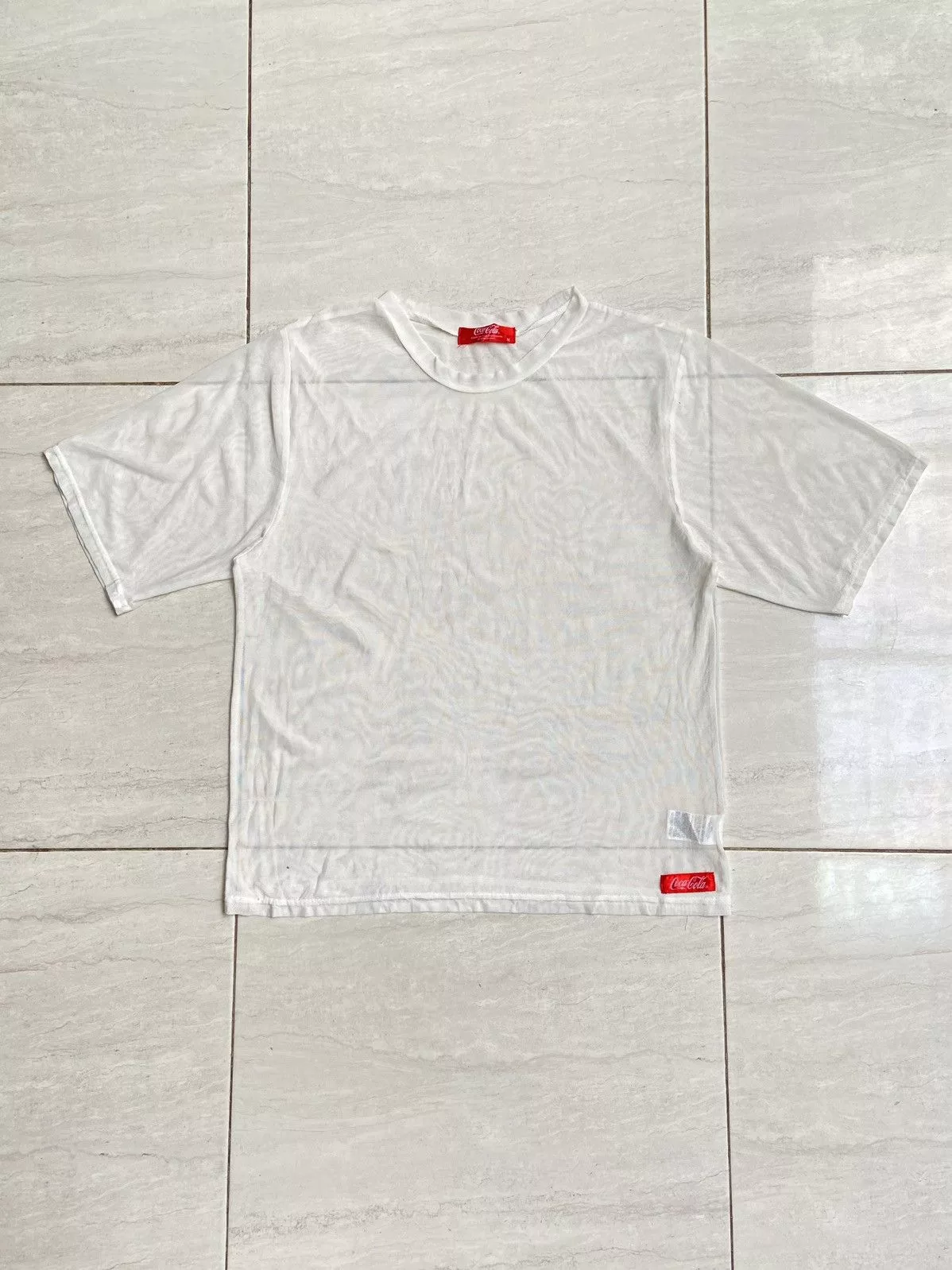 Coca Cola Short Sleeve T Shirts COCA COLA White Mesh T-shirt
