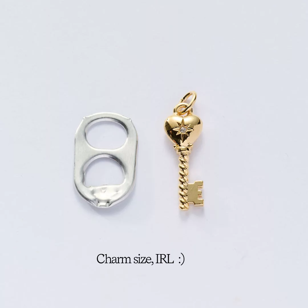 The Heart Key Charm