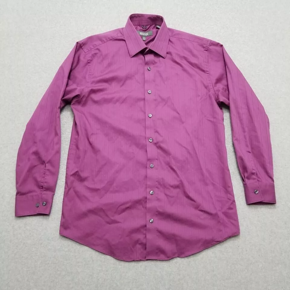 Kenneth Cole Shirts Button Ups Kenneth Cole Shirt Mens 15.5 32-33 Button Up Long Sleeve Pink
