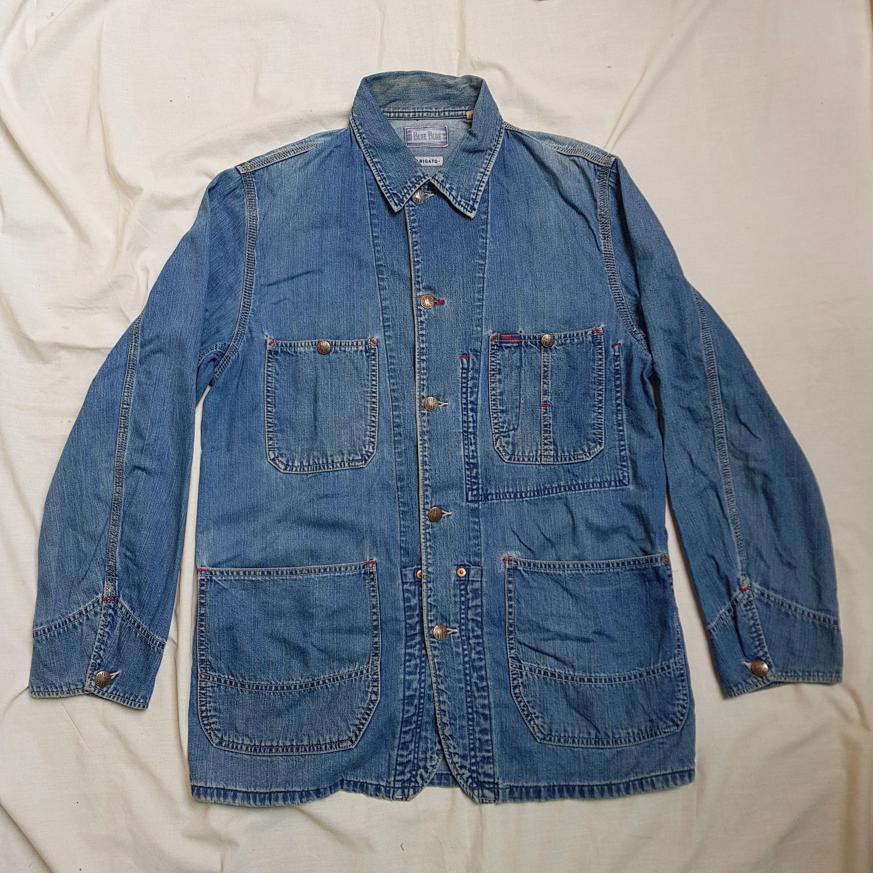 Blue Blue Japan Denim Jackets Blue Blue Japan × Japanese Brand Blue blue Japan denim chore jacket