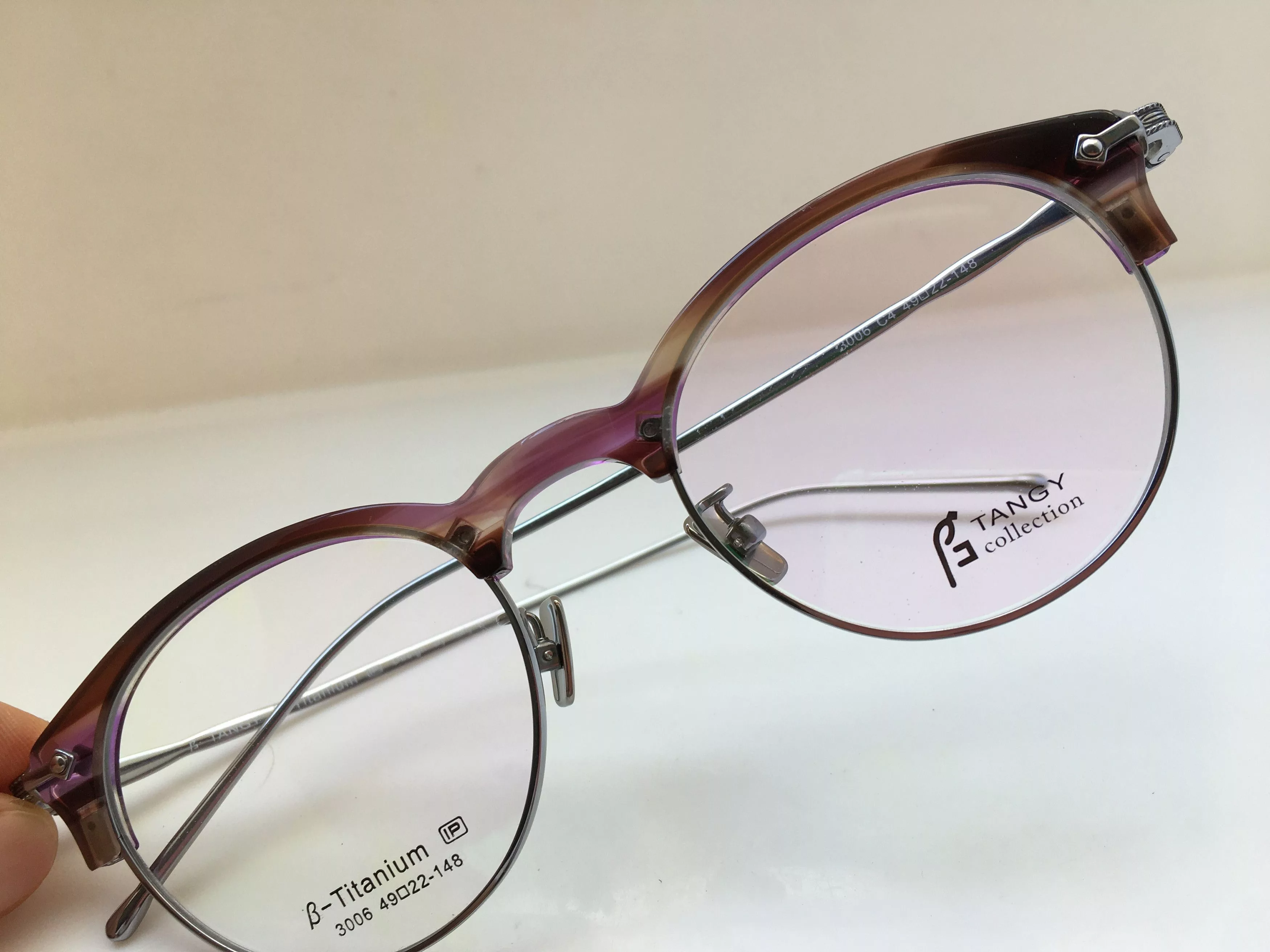 Other Glasses Other Tangy Malcolm Eyeglasses Frame Titanium Metal Silver