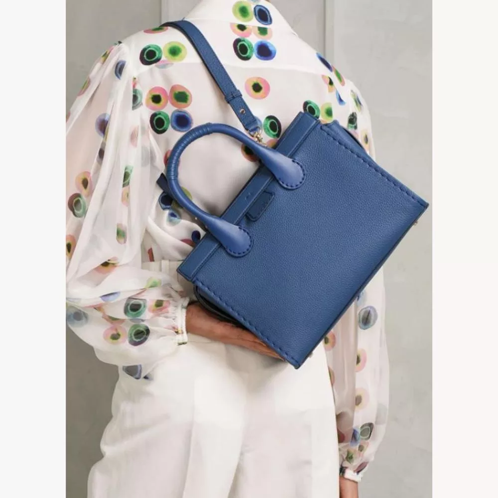 Chloe Tote Bags Chloe o1loc1c0624 Size: OS / CHC23 Edith Medium Tote in Deep Denim Multi