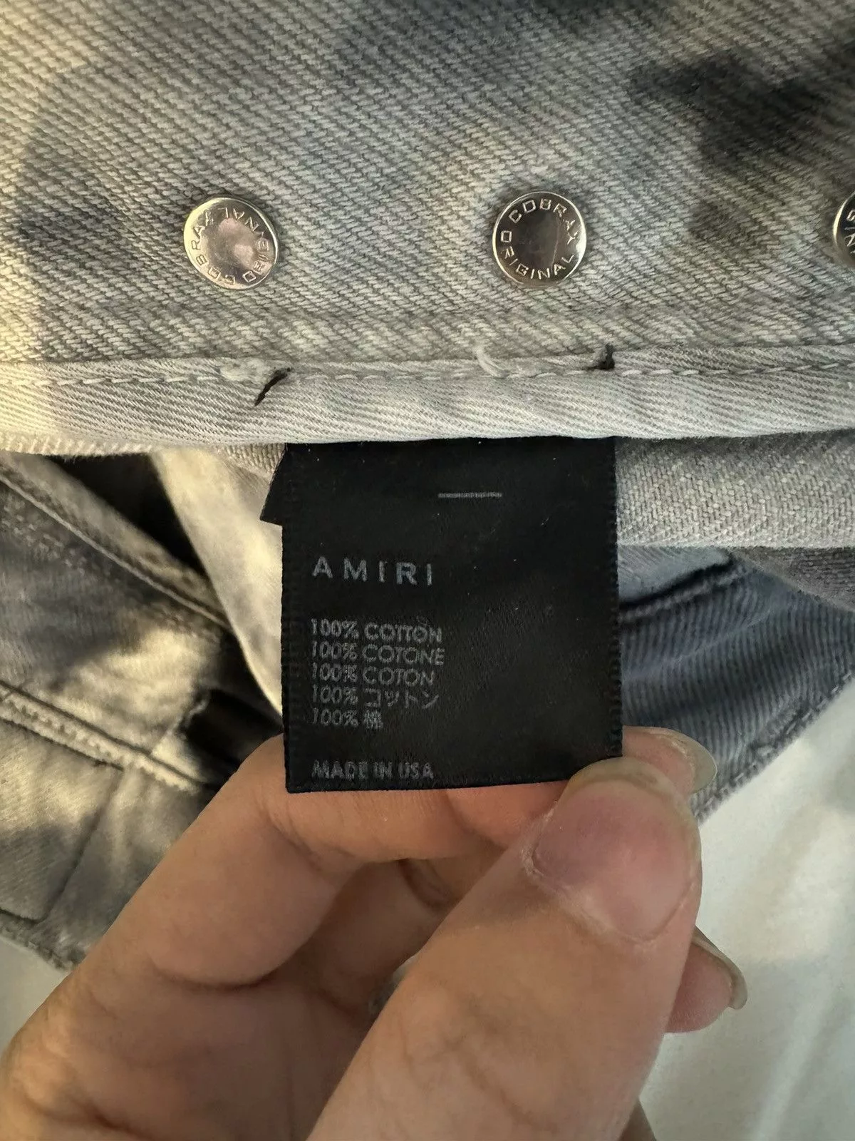 Amiri Denim Amiri Tie-Dye Double Knee Carpenter Jeans Black