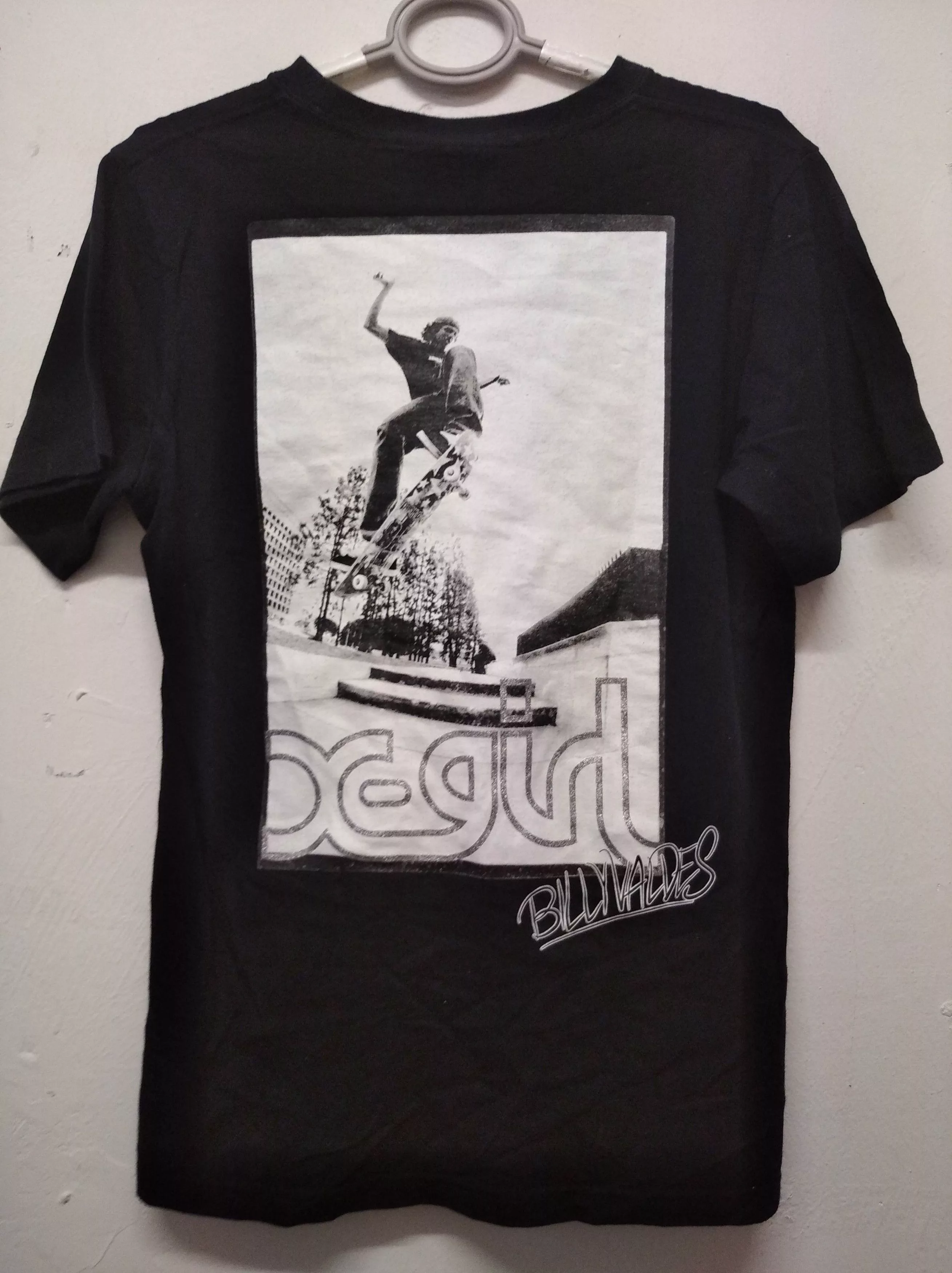 Japanese Brand Short Sleeve T Shirts Japanese Brand X-girl Billy Valdes skateboard T-Shirt Black Streetwear