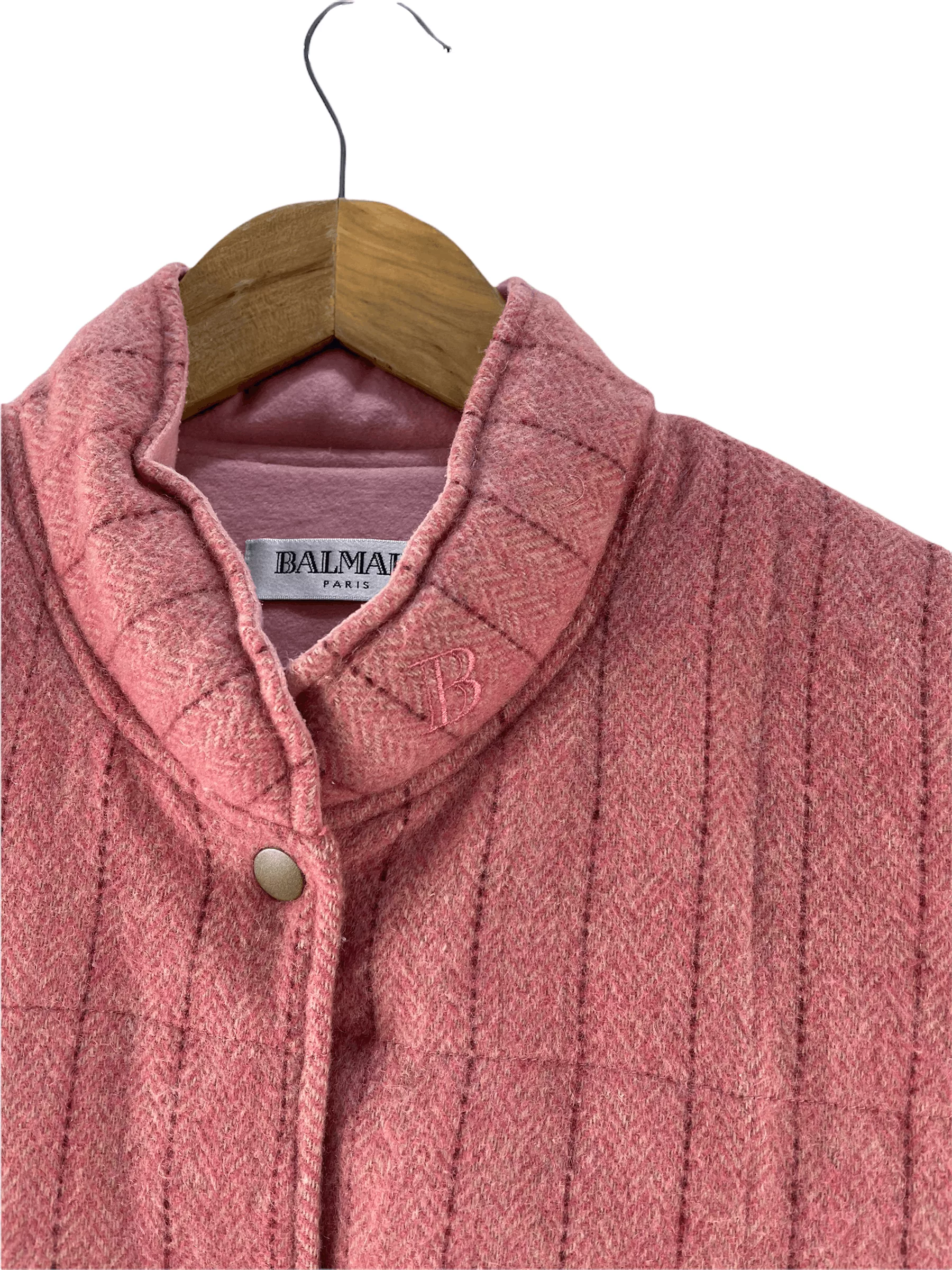 Balmain Vests Balmain Paris Wool Vest Pink