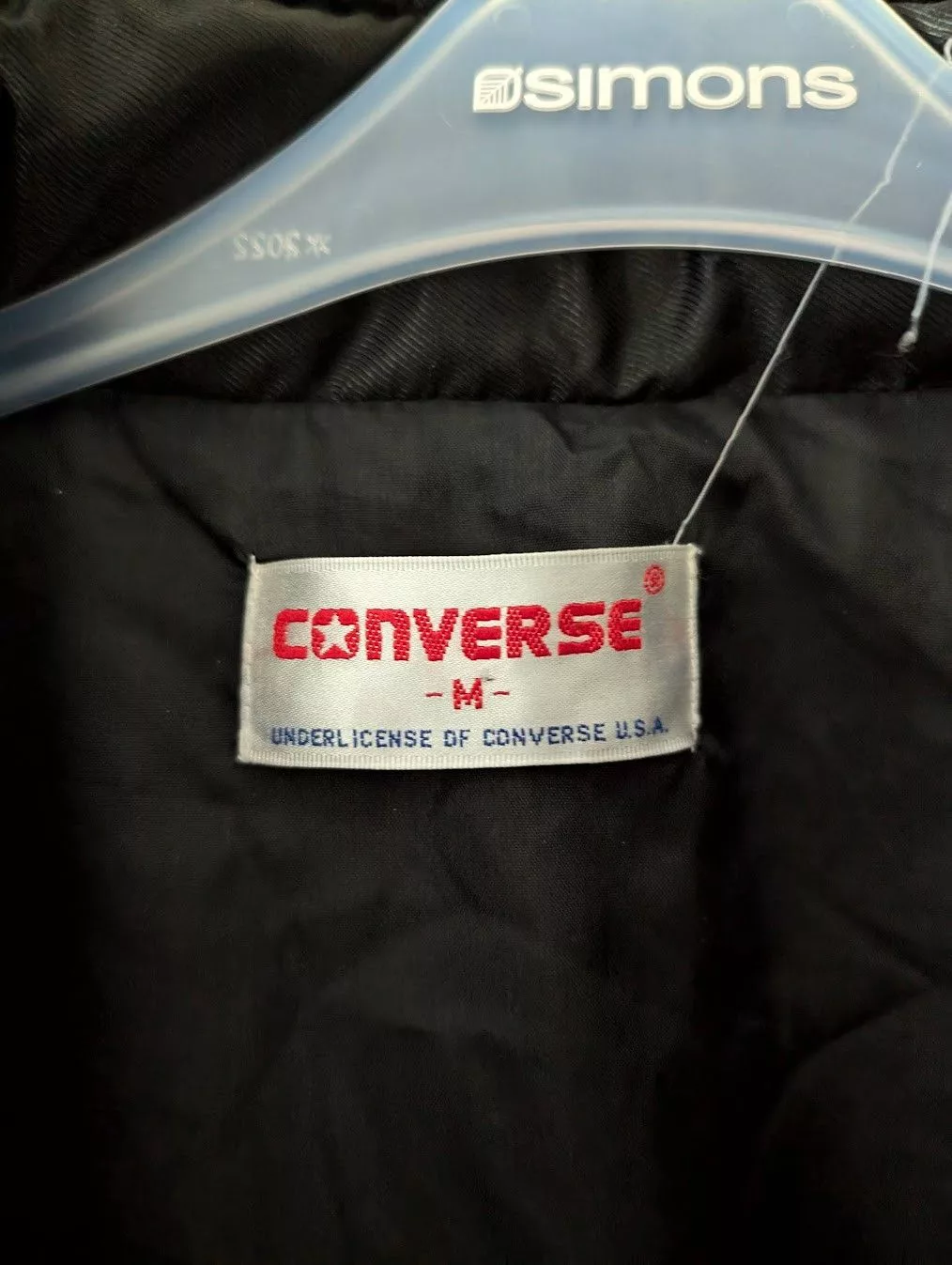 Converse Light Jackets Converse × Vintage Vintage 90's Converse RARE React Promo Nylon Jacket Black