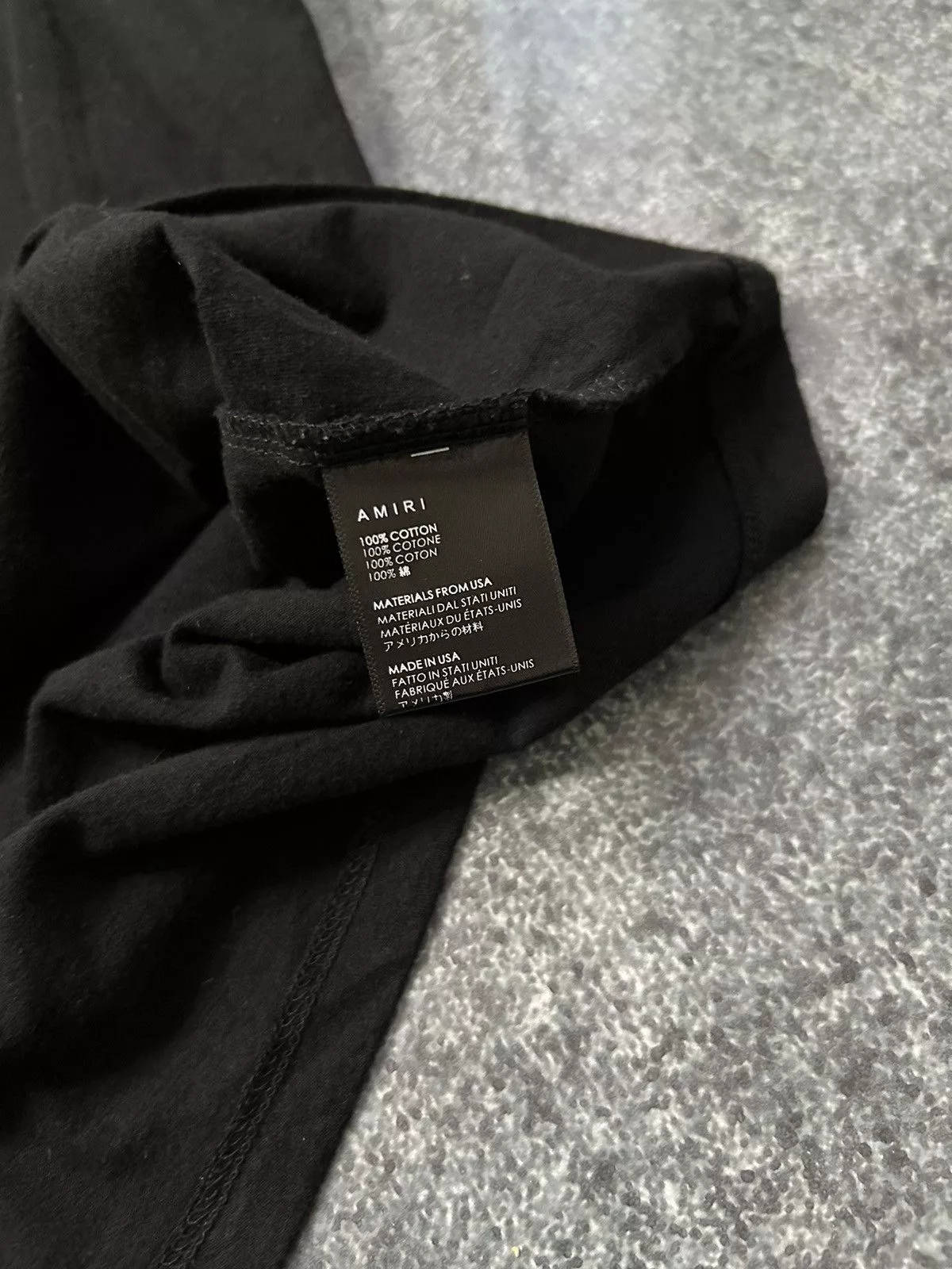 Amiri Short Sleeve T Shirts T-SHIRT AMIRI FLAME Black