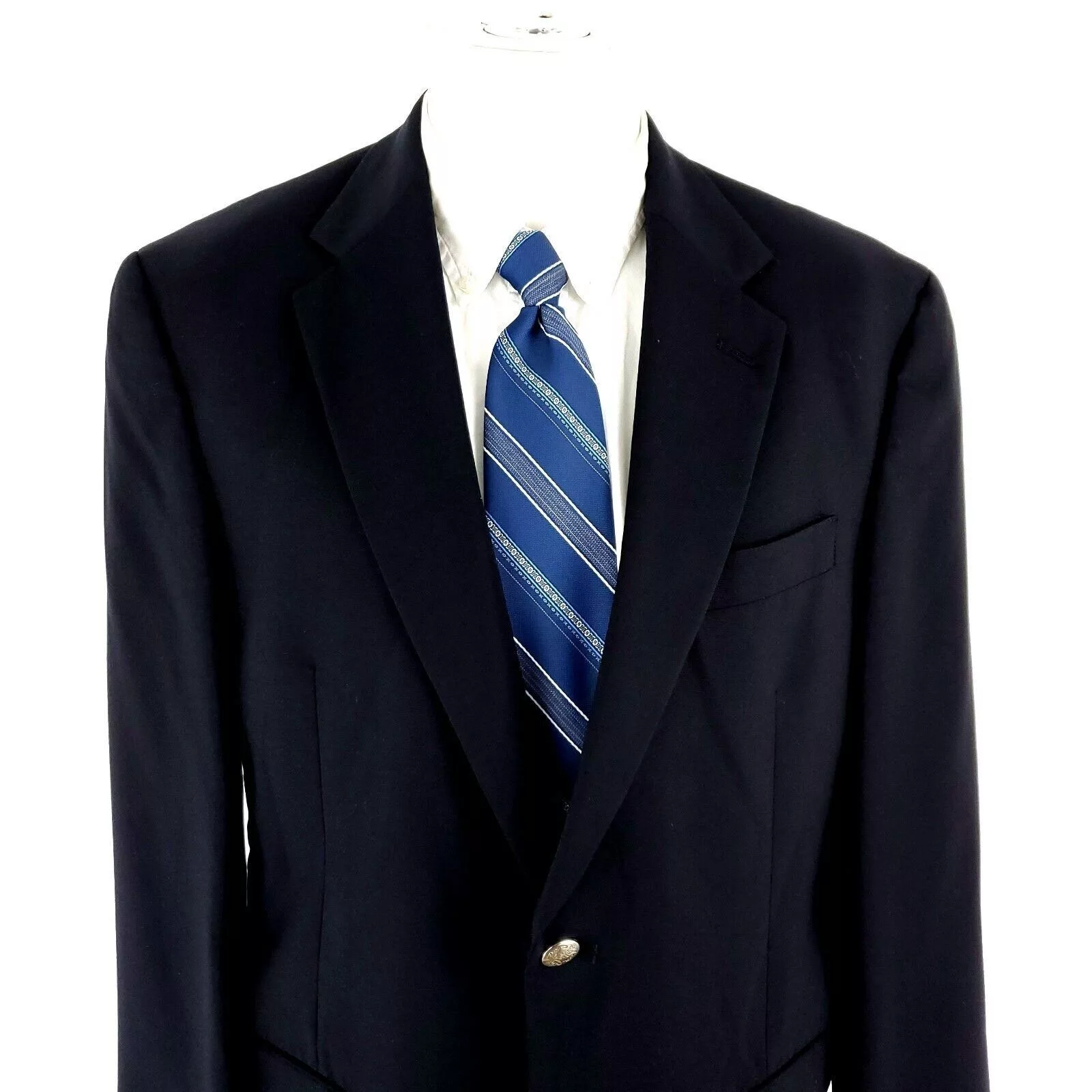 Hart Schaffner Marx Blazers Hart Schaffner Marx 1887 Wool 2 Silver Button Blazer 40R Bla Black
