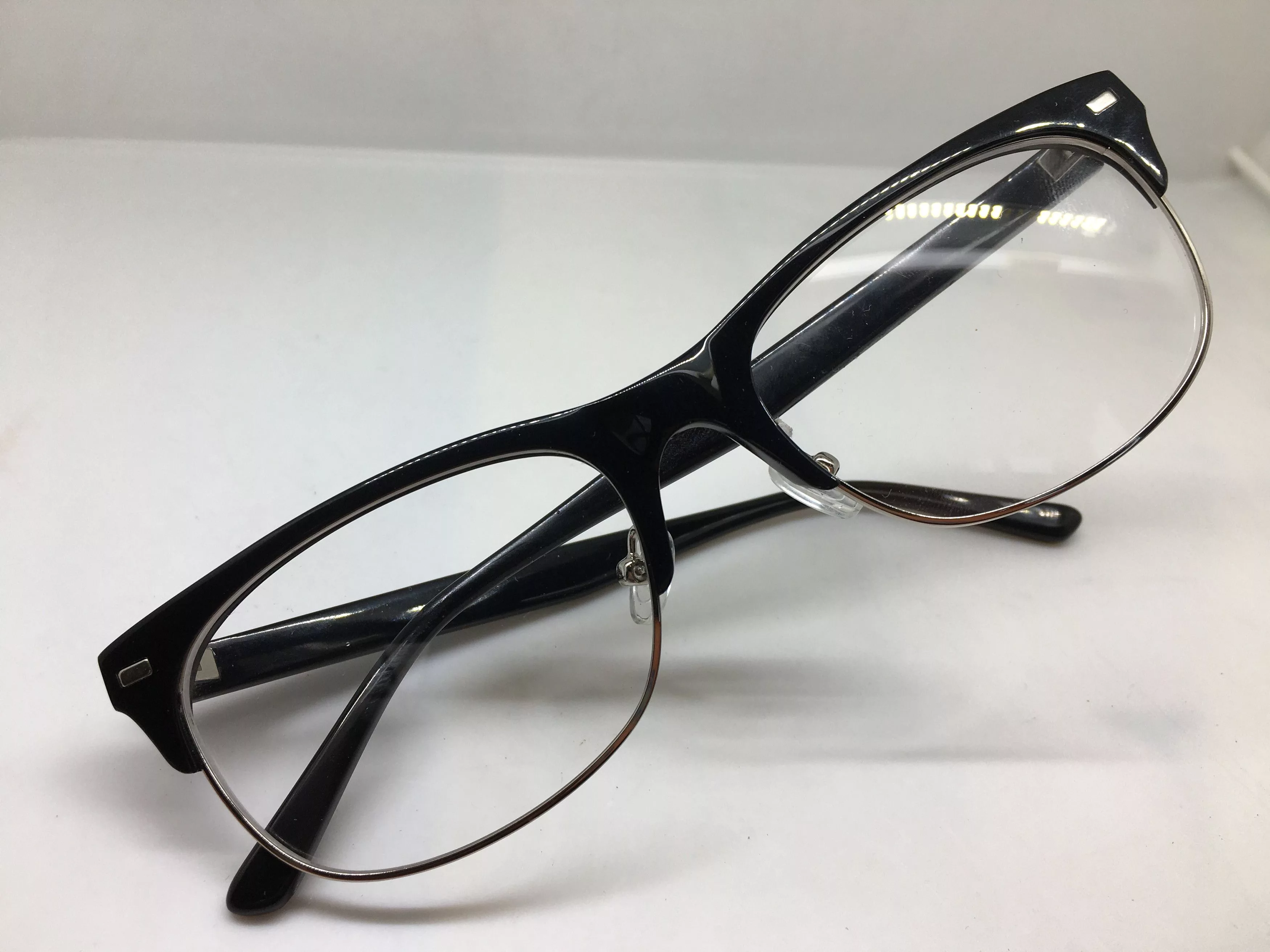 Other Glasses Other Mod Malcolm X Black Silver Eyeglasses Frame