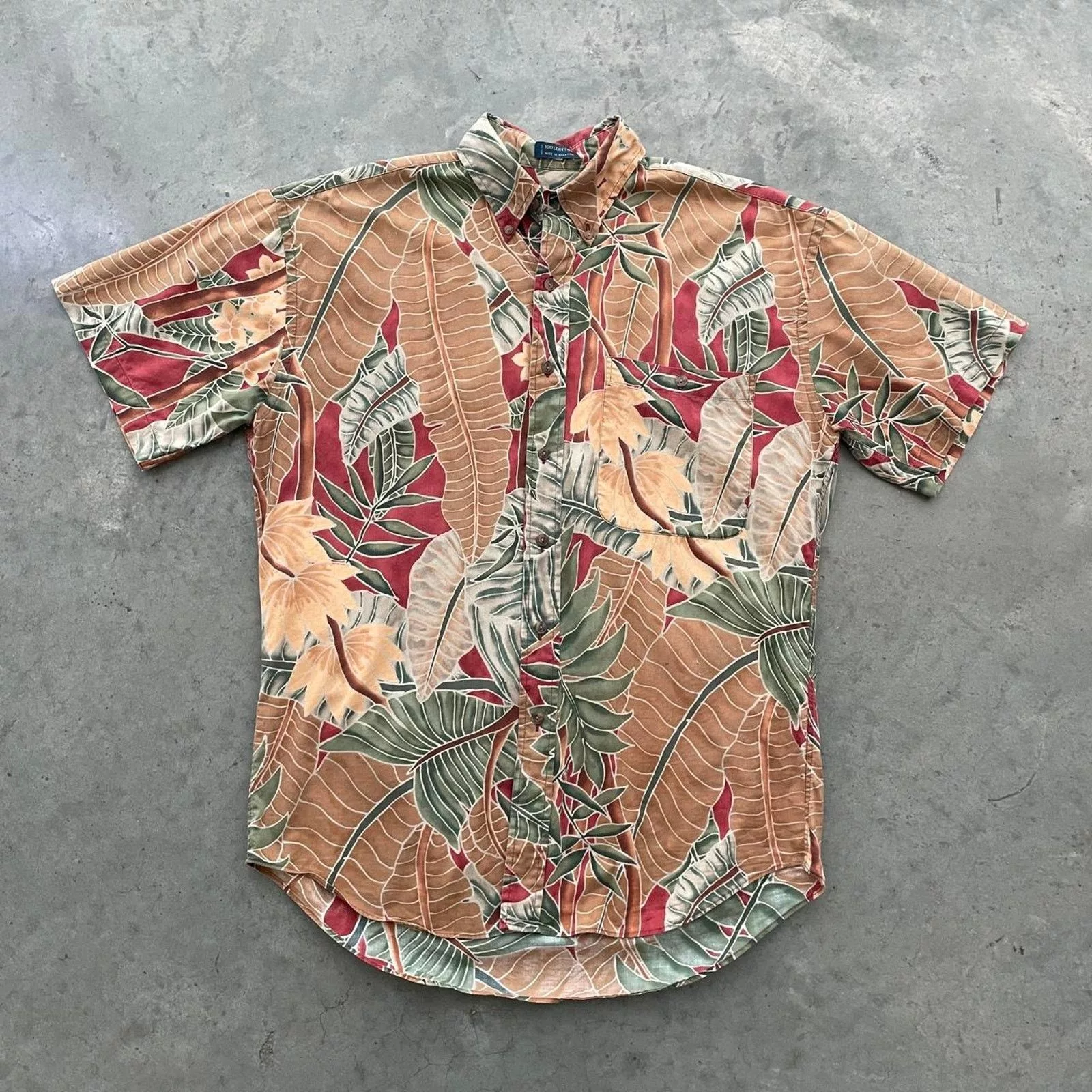 Chaps Shirts Button Ups Vintage Chaps Ralph Lauren Tropical Shirt Orange