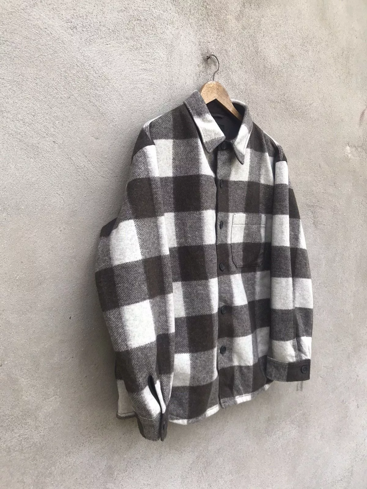 Uniqlo Light Jackets RARE UNIQLO WORKER WOOL BUTTON UP JACKET Multi Workwear