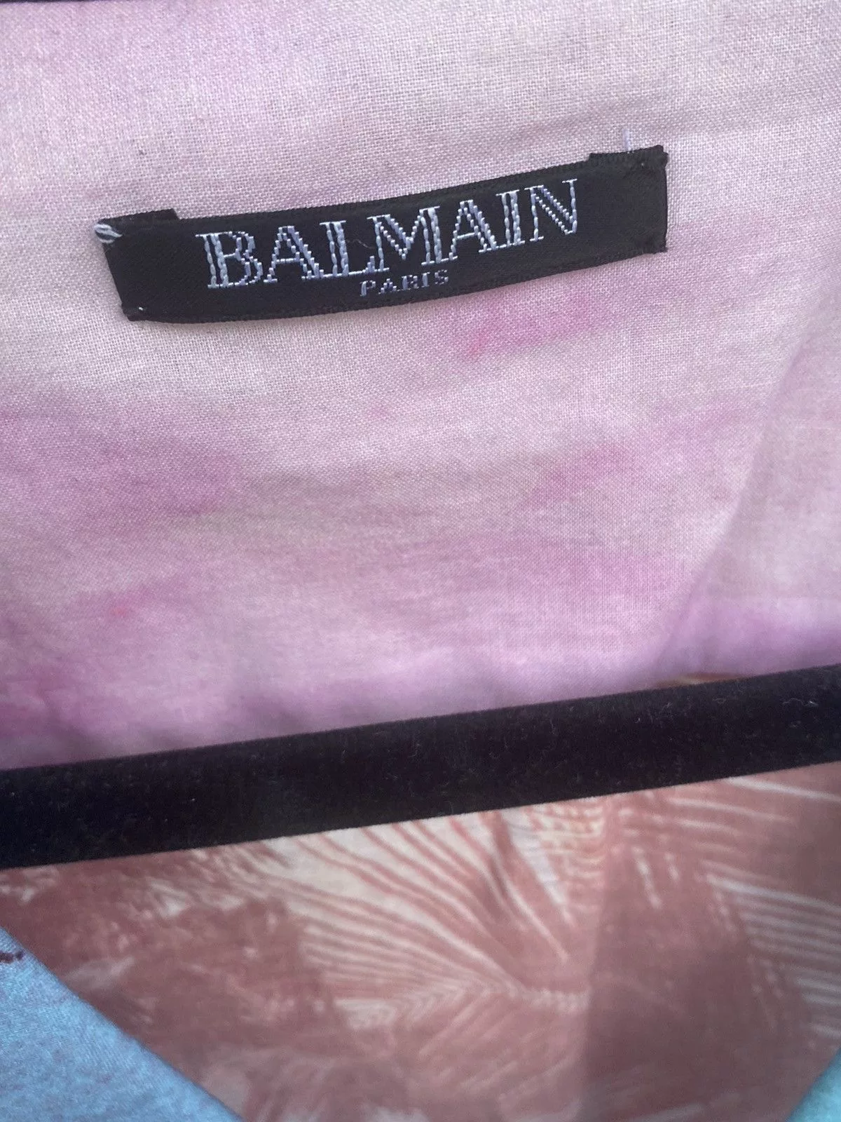 Balmain Shirts Button Ups Balmain PALM TREE PRINT SHIRT Pink