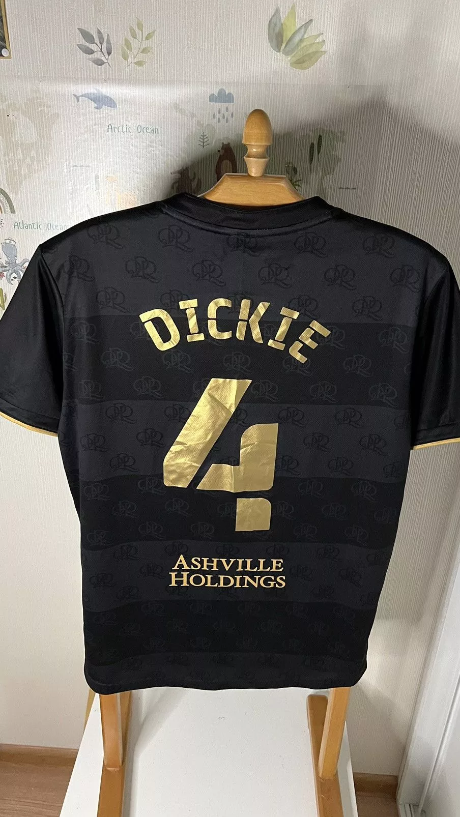 Errea Jerseys MATCH WORN⁉️Queens park rangers Robert Dickie jersey errea Black Streetwear