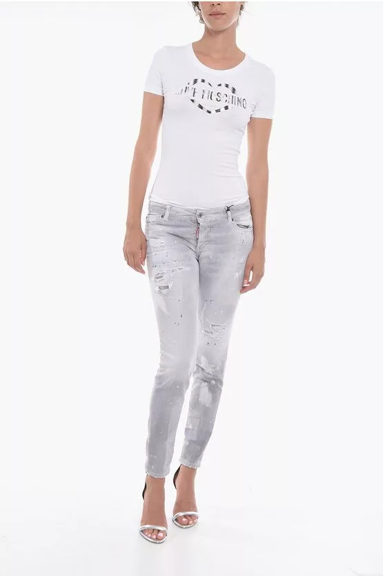 Dsquared2 Jeans Dsquared2 og1mm0624 Jennifer Fit Jeans in Grey Gray