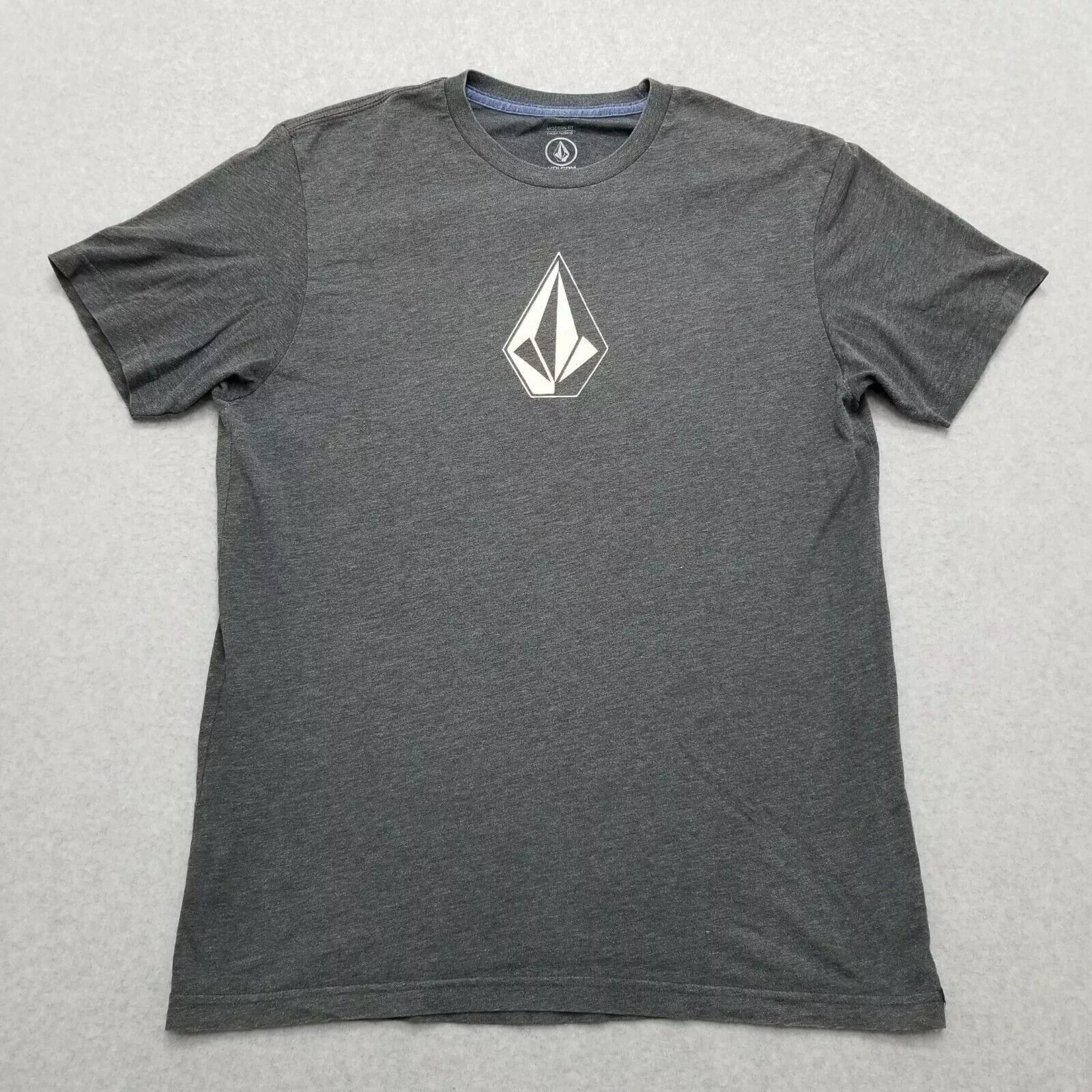 Volcom Short Sleeve T Shirts Volcom Shirt Mens Large Gray Short Sleeve Crew Neck Logo
