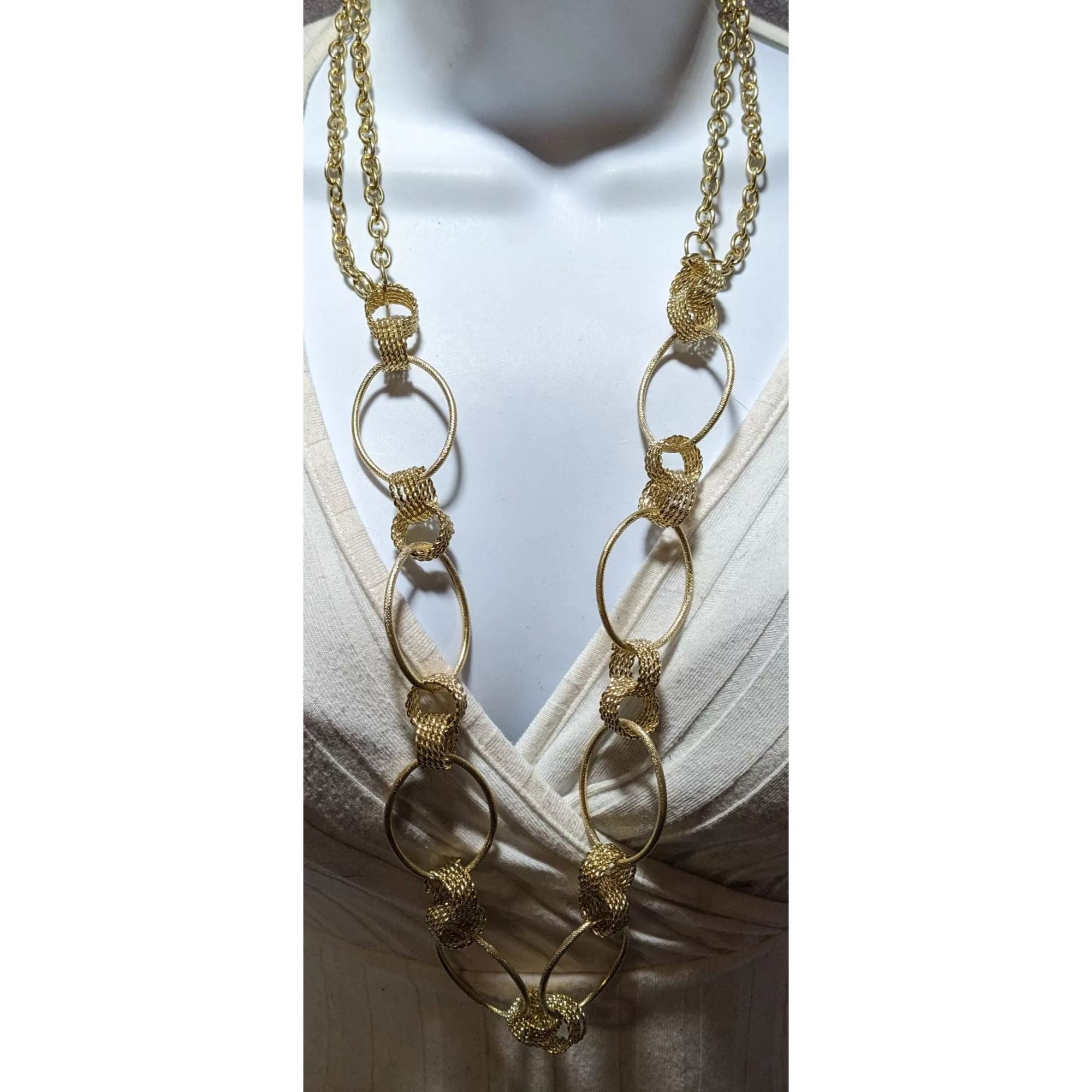 Other Necklaces Other Gold Ring Decorative Chain Link Necklace